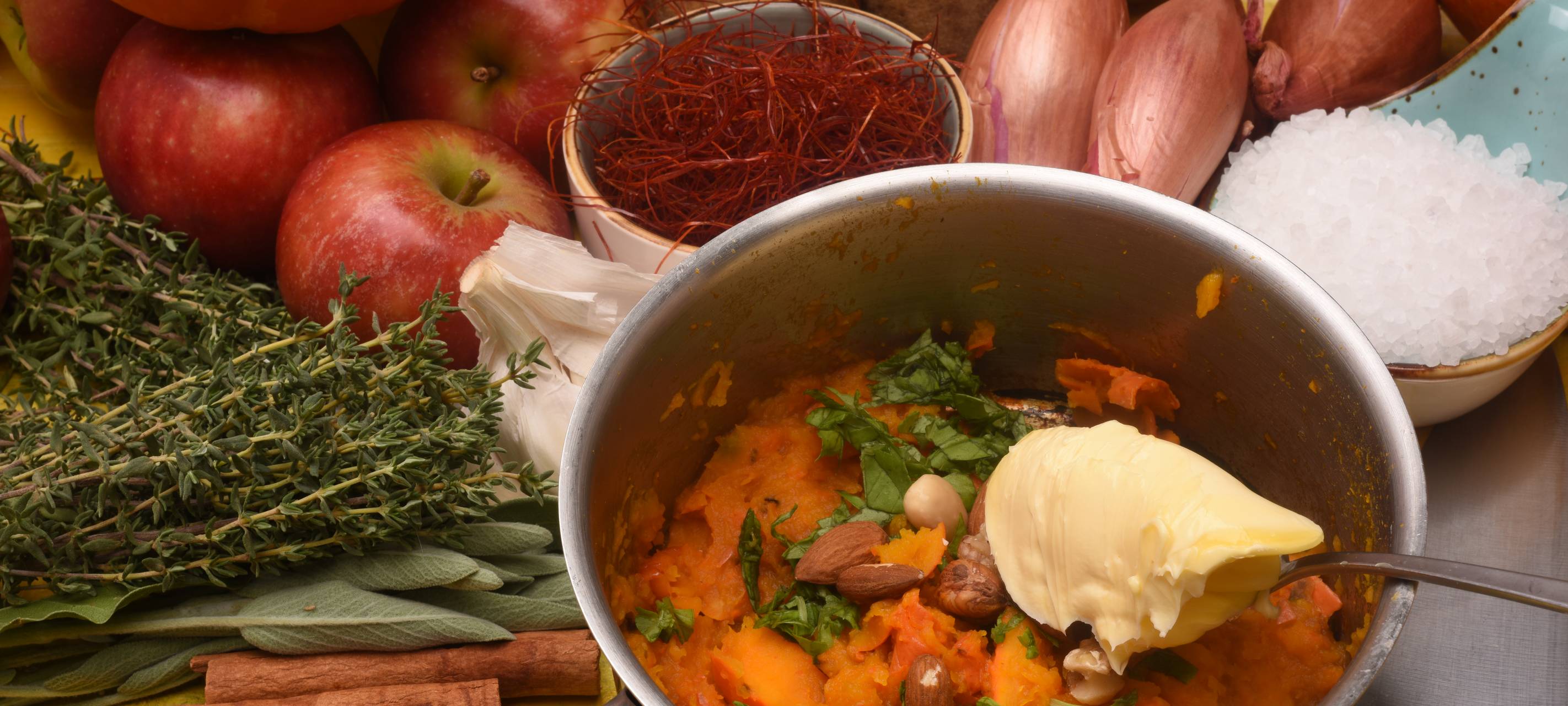 Kotelett vom Schwein mit Hokkaido-Kürbis