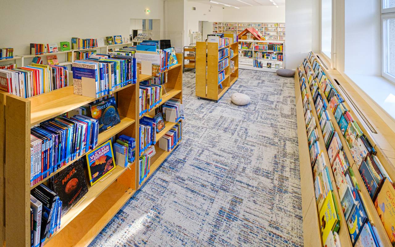 Bücherregale in der Lebendigen Bibliothek in Bottrop