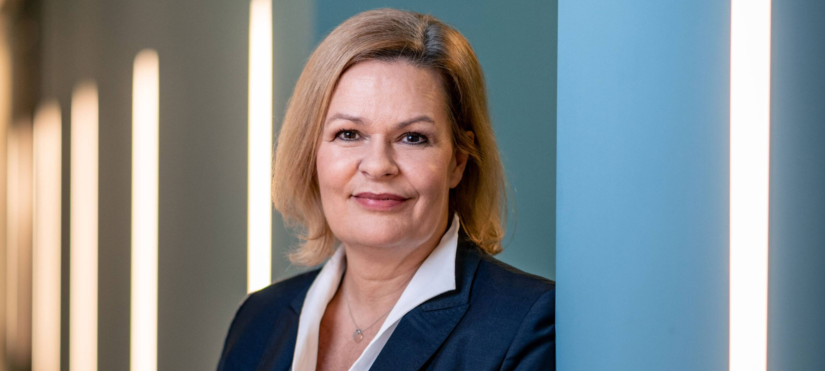 Fußball-EM: Bundesinnenministerin Faeser in Gelsenkirchen