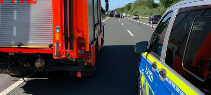Verkehrsunfall auf A31 in Bottrop