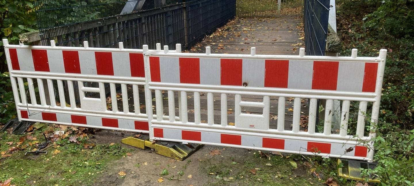 Brücke am Stadion in Wittringen gesperrt