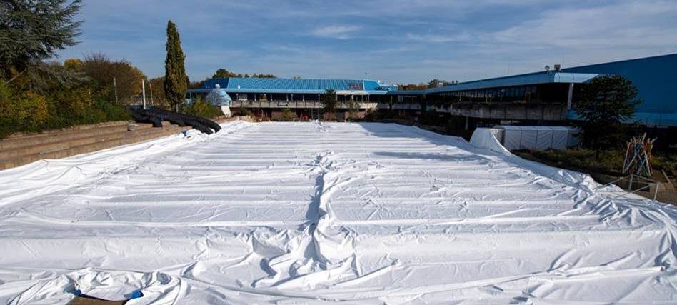 Reparatur der Traglufthalle im Sportparadies nicht in Sicht