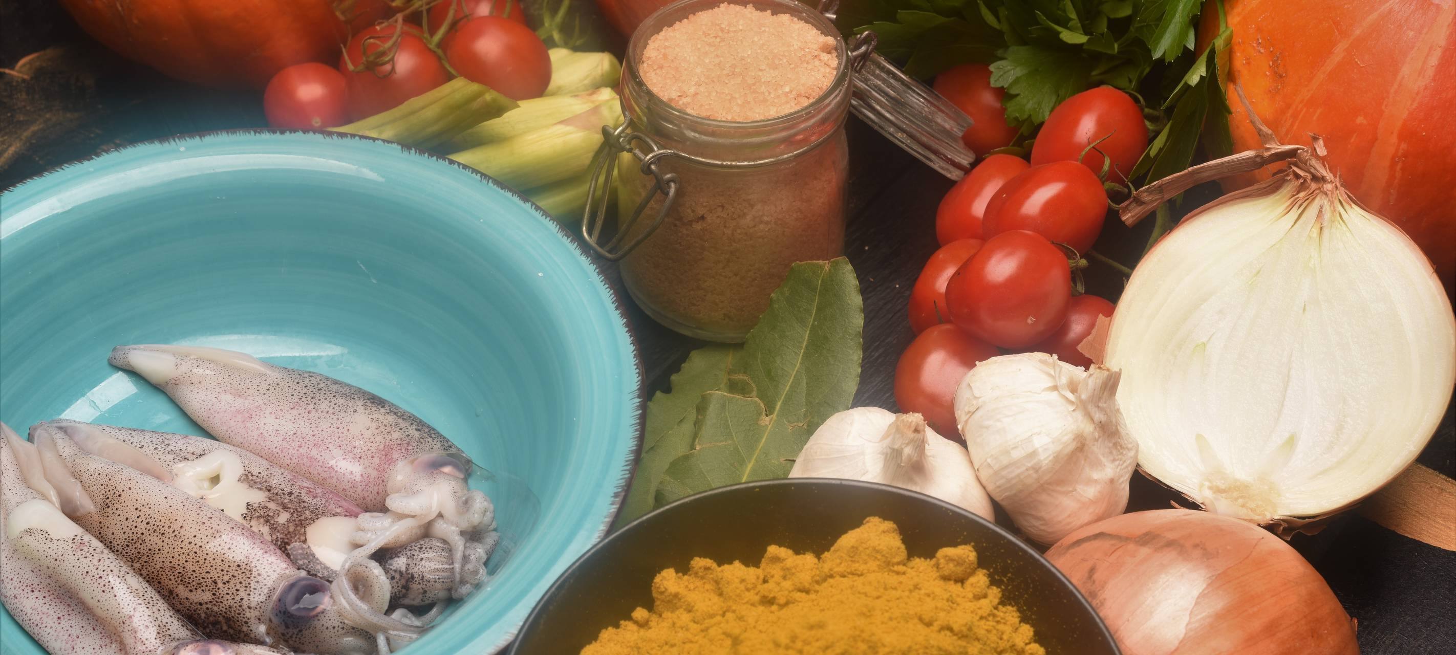 Calamari-Curry mit Kürbis und Tamarinden-Paste