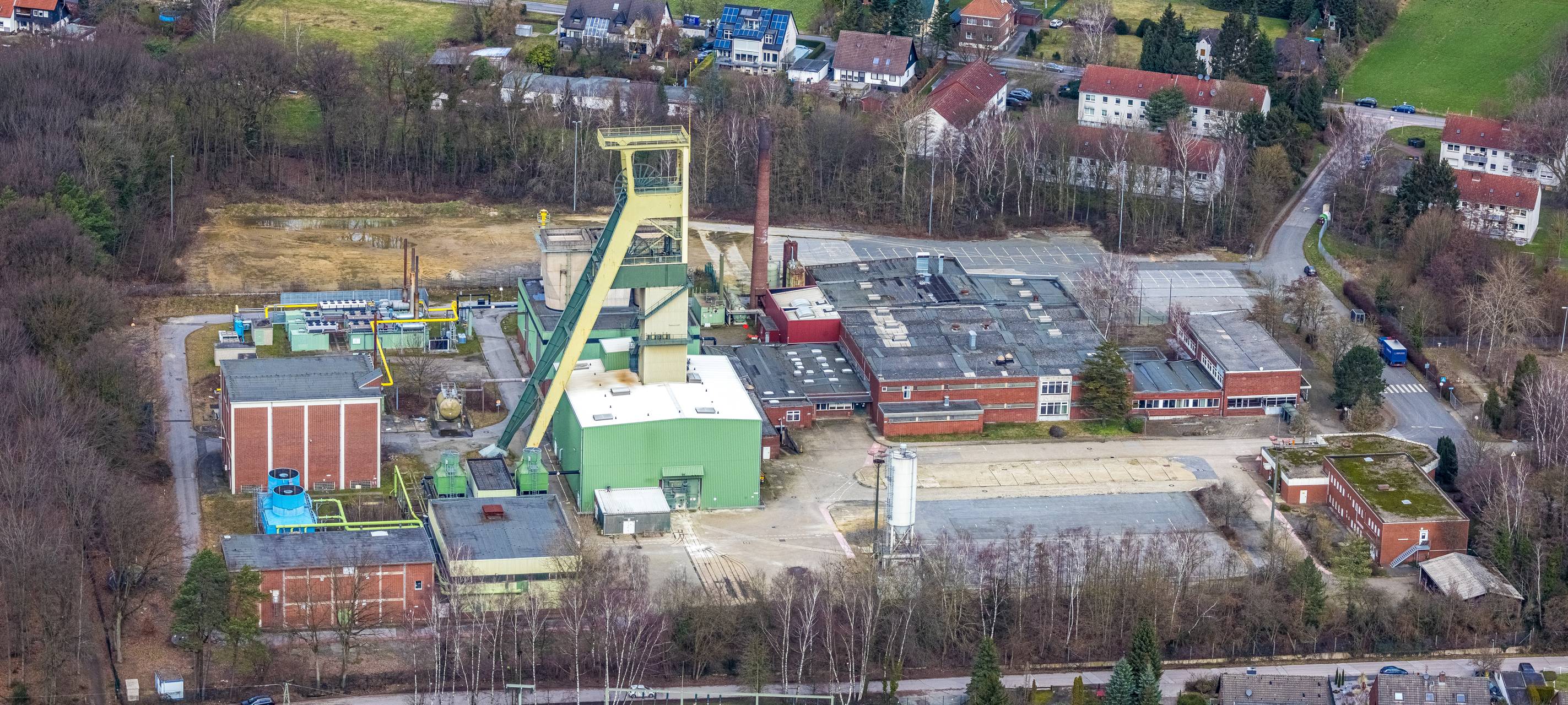 Luftbild vom Prosper-Gelände Schacht 9 in Bottrop-Grafenwald