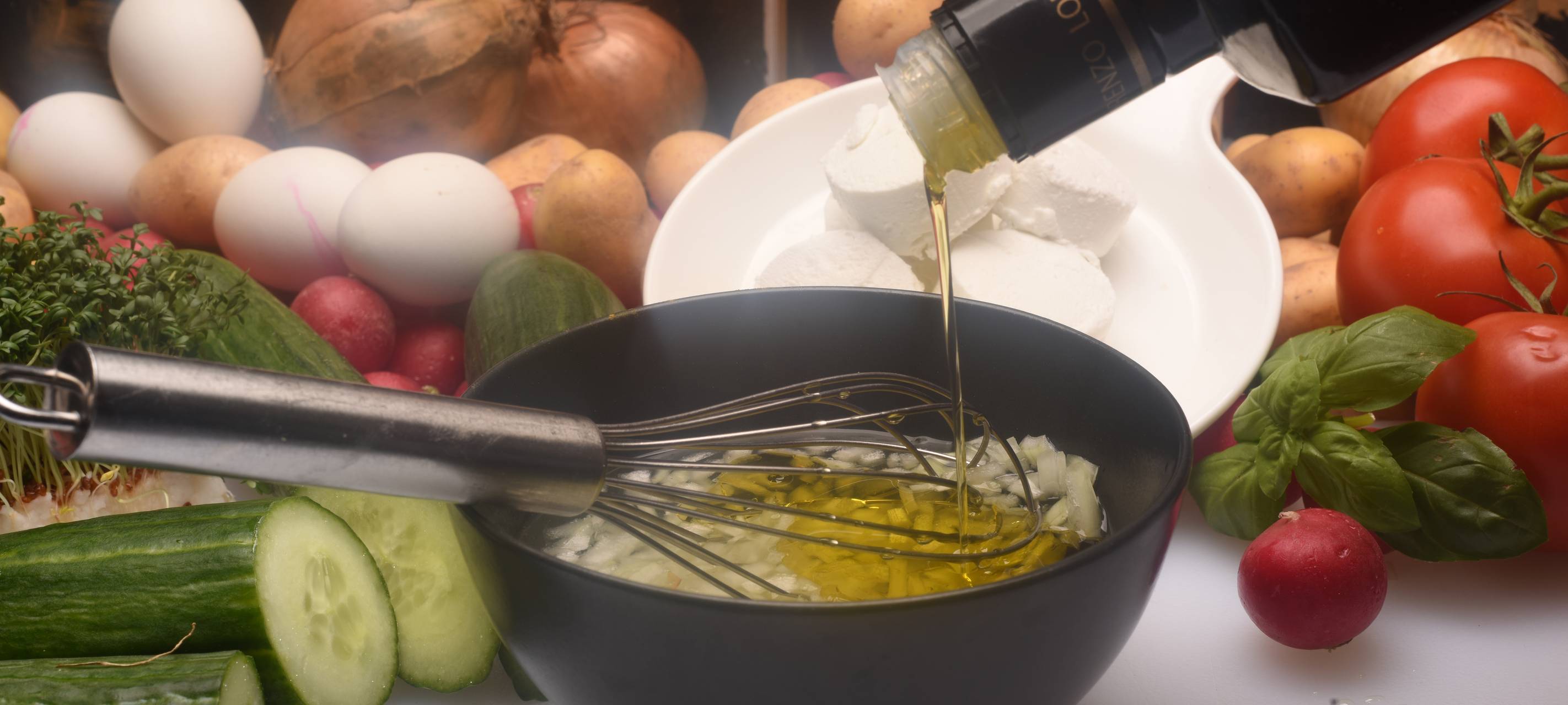 Ziegenkäse in Nusskruste mit warmem fränkischen Kartoffelsalat