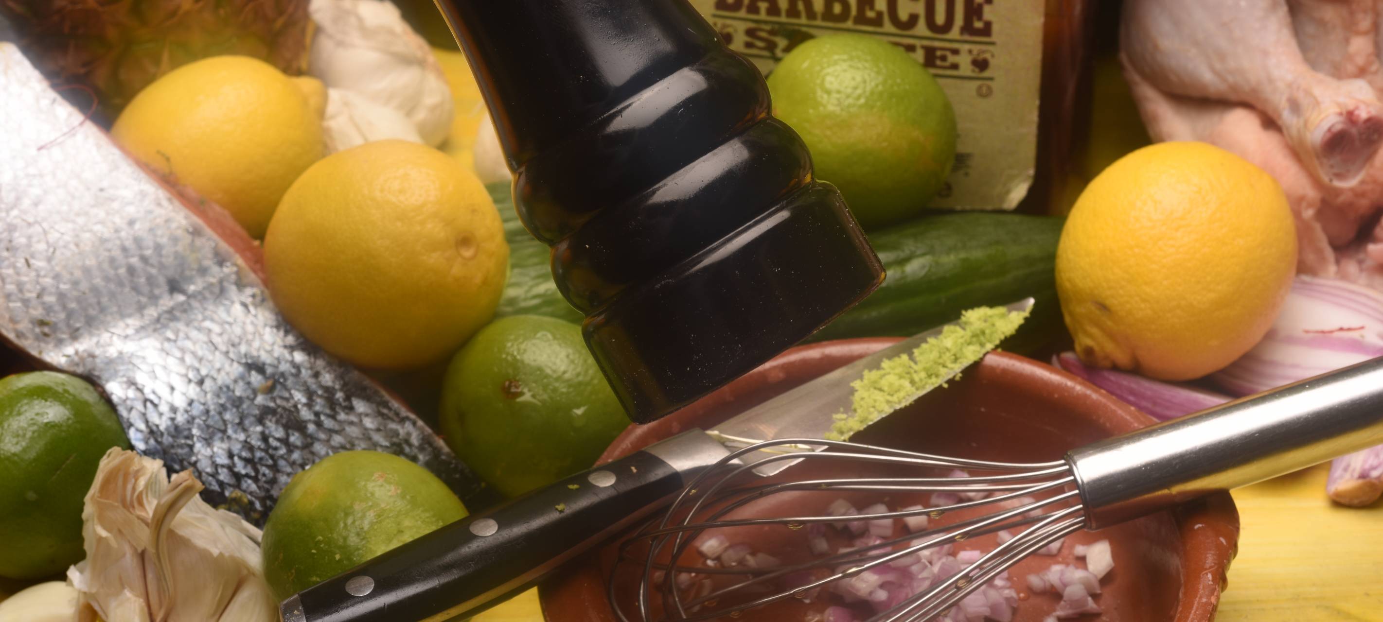 Surf & Turf - Lachs und Hähnchen mit Limonen-Orangen-Chutney