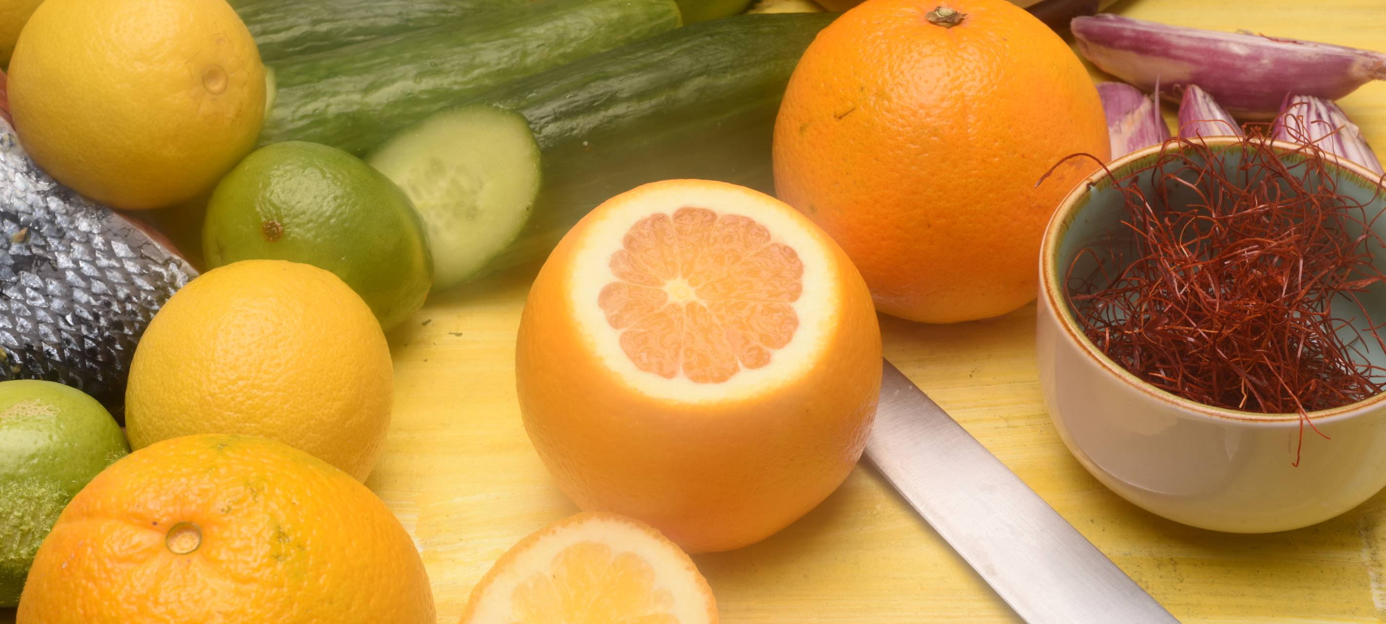 Surf & Turf - Lachs und Hähnchen mit Limonen-Orangen-Chutney