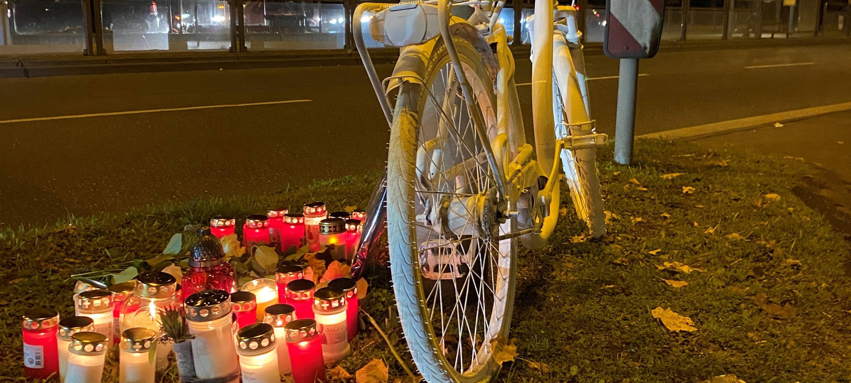Gedenken an getöteten Radfahrer in Gelsenkirchen