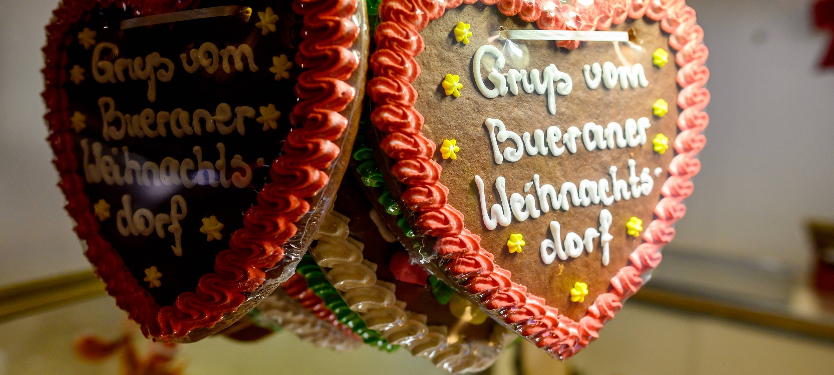 Lebkuchenherz auf dem Weihnachtsdorf Buer