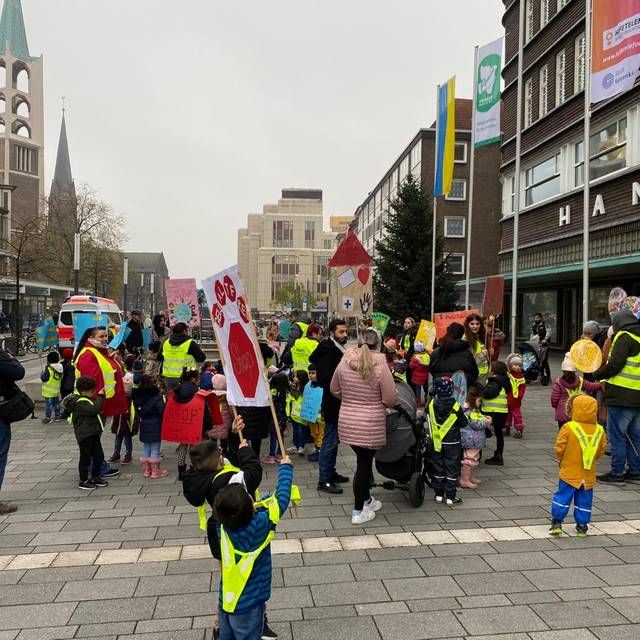 Kinder-Demo in der Gelsenkirchener Innenstadt