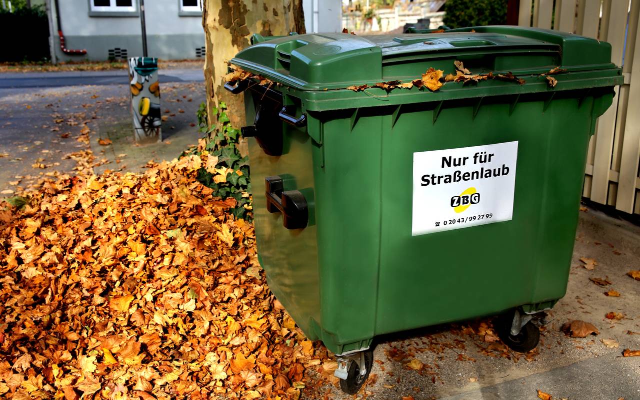 Container für Straßenlaub in Gladbeck