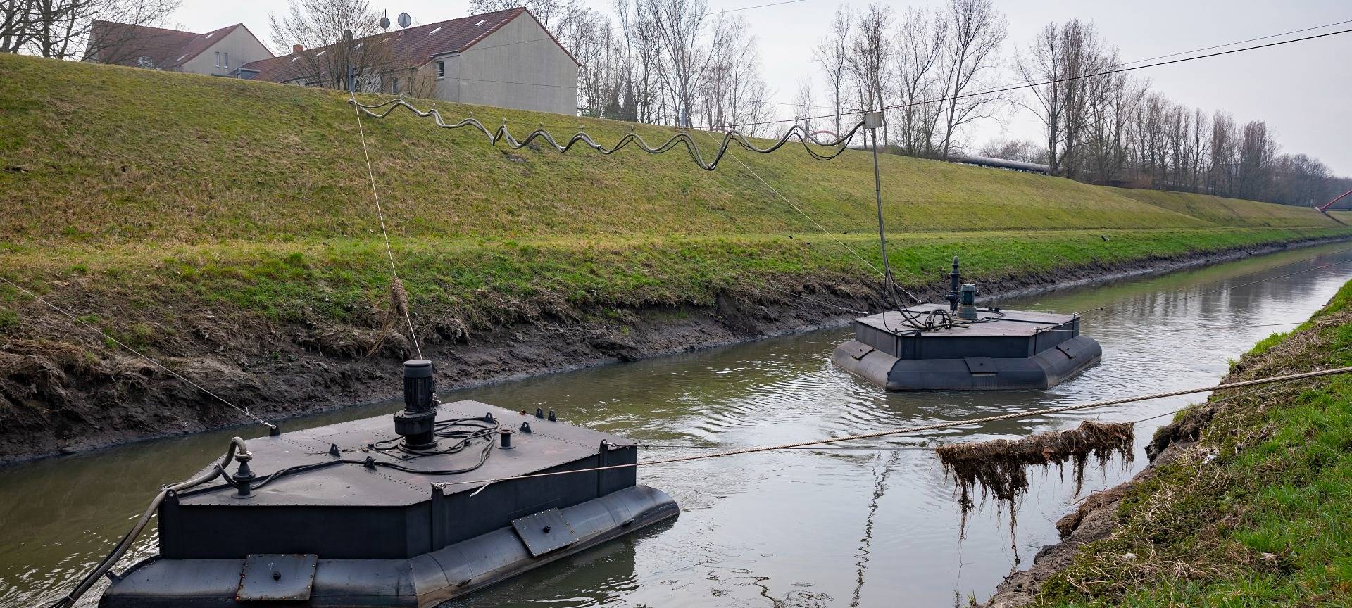 Die schwimmenden Sauerstoff-Flöße auf der Emscher