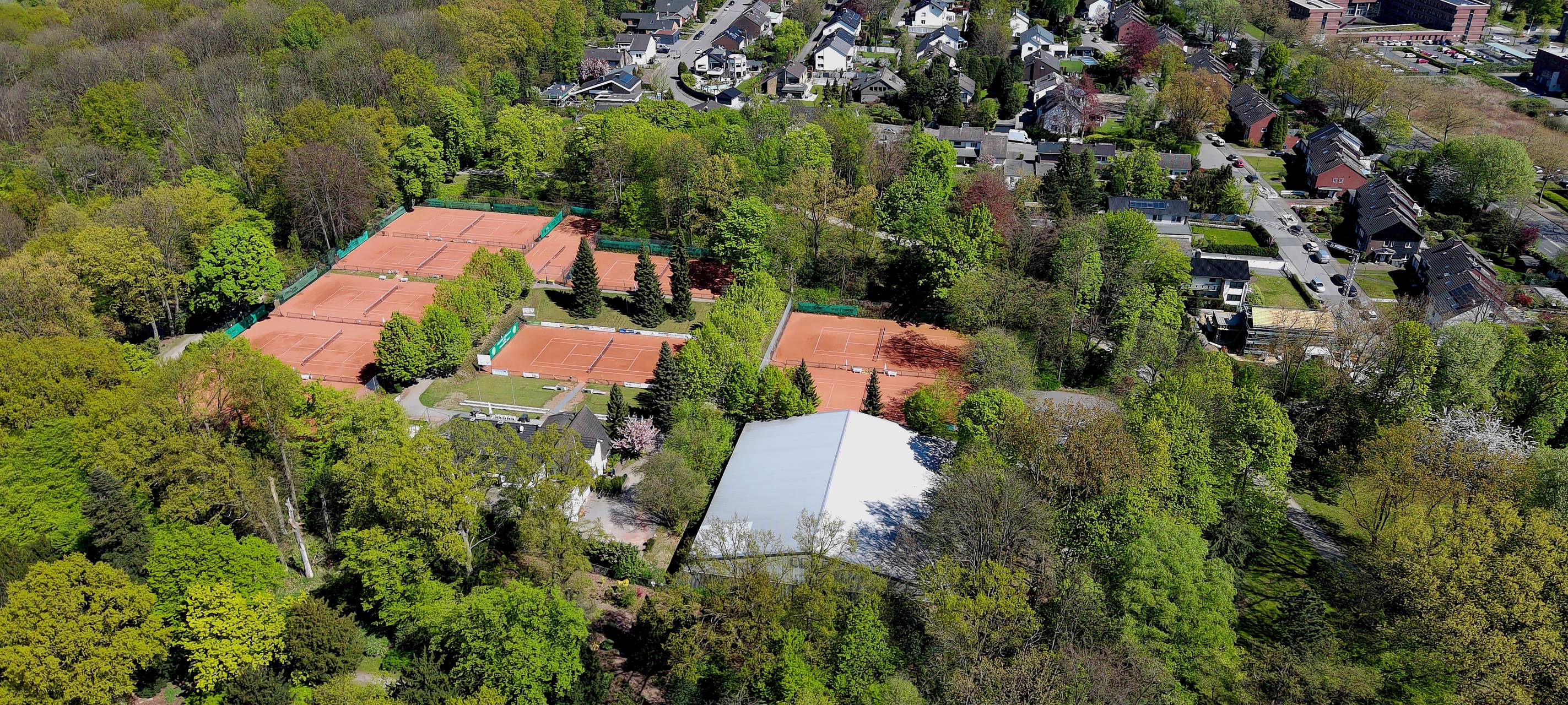 Anlage des TC Buer Schwarz-Weiß-Grün im Park von Schloss Berge
