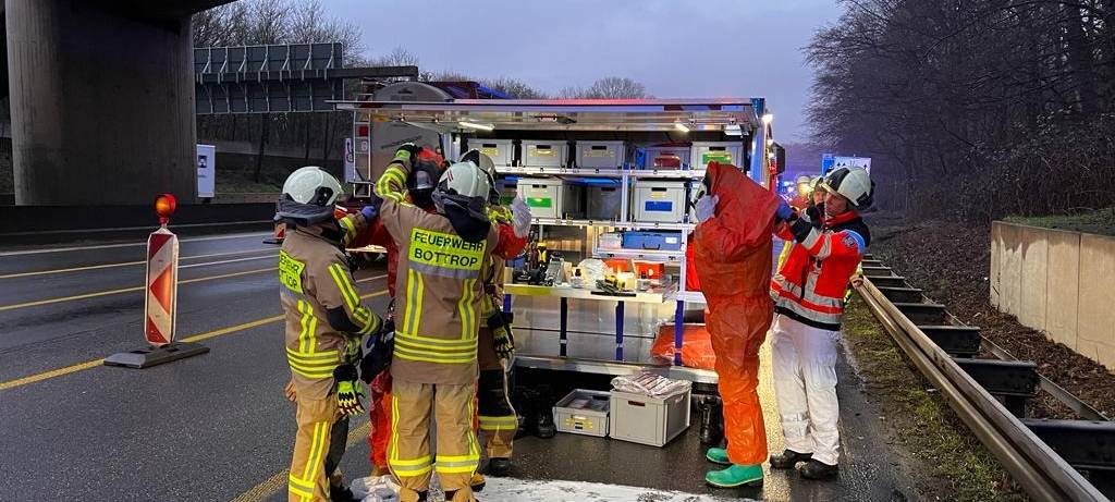 Gefahrguteinsatz auf der A2