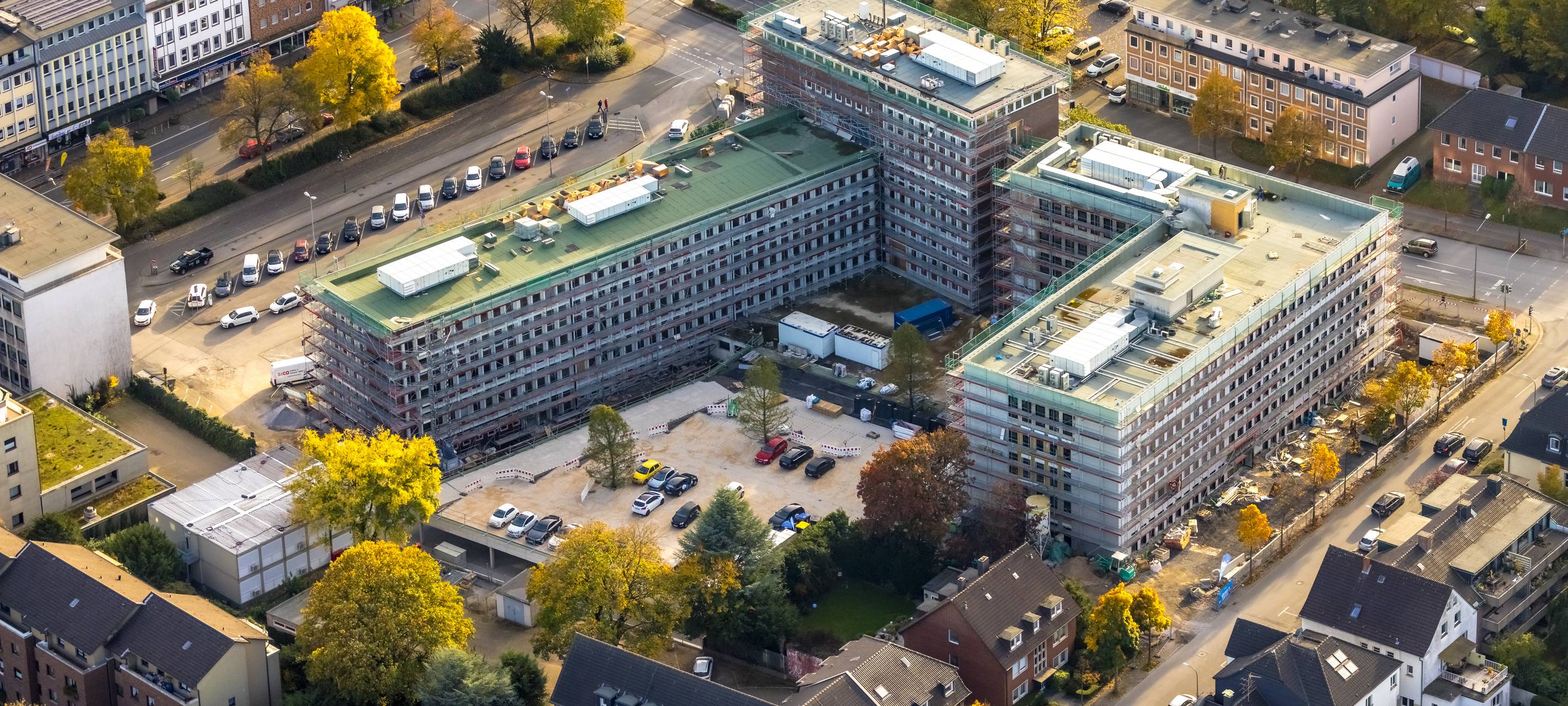 Bauknecht-Quartier am Gleiwitzer Platz in Bottrop (Luftbild)