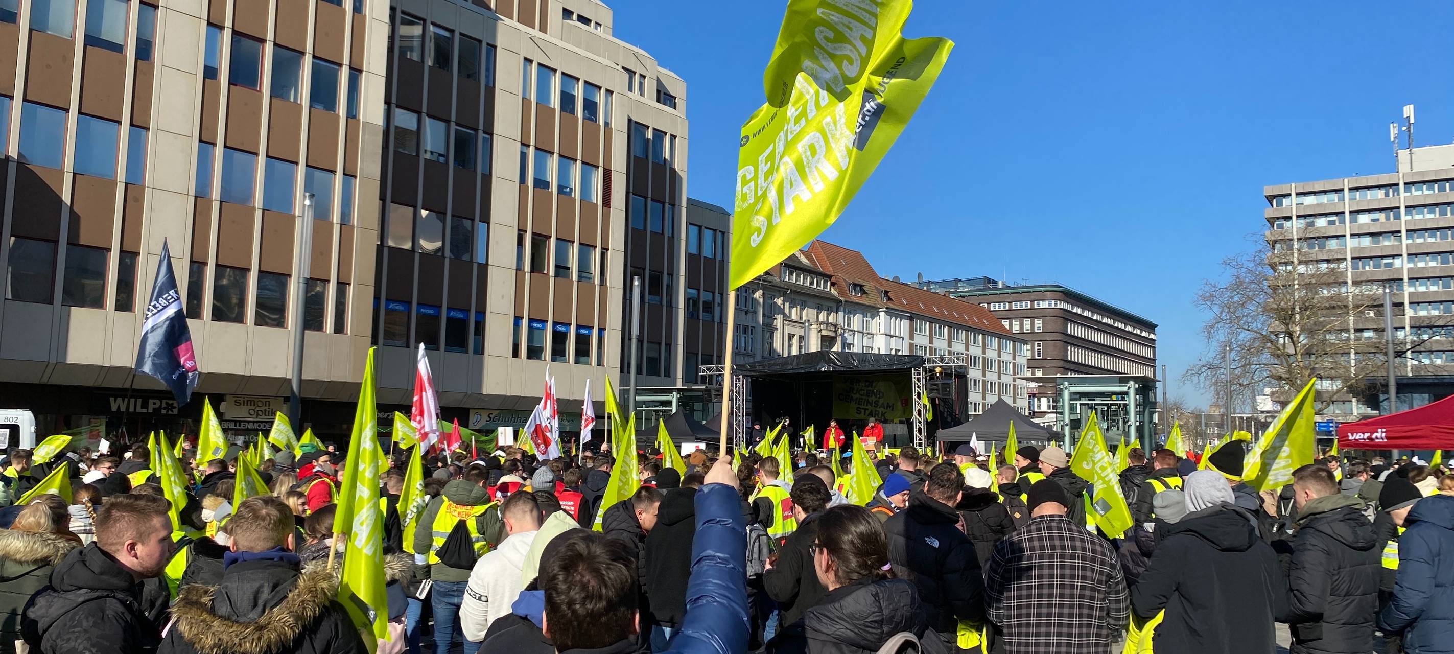 Warnstreiks in Gladbeck, Bottrop und Gelsenkirchen