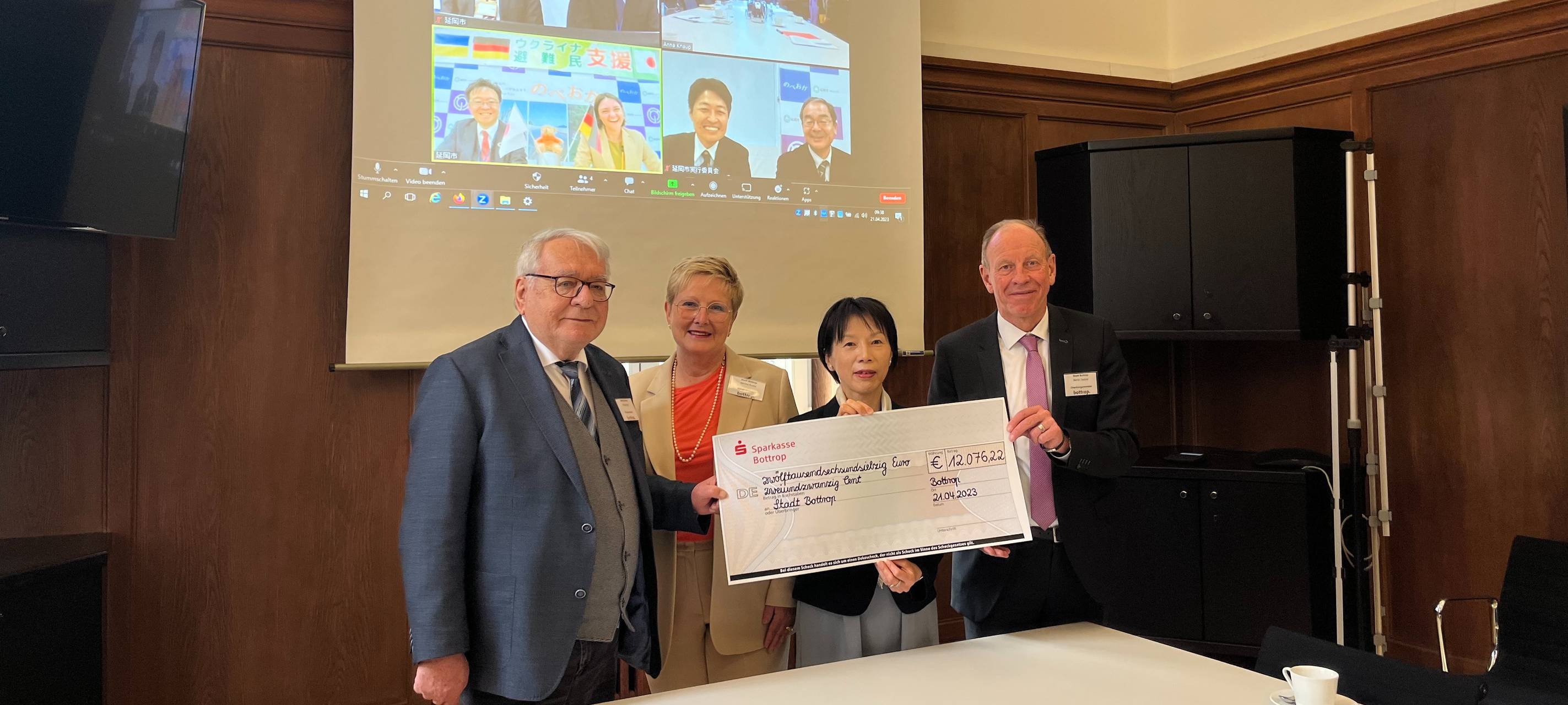 Japanische Stadt spendet 12.000 Euro an Bottrop