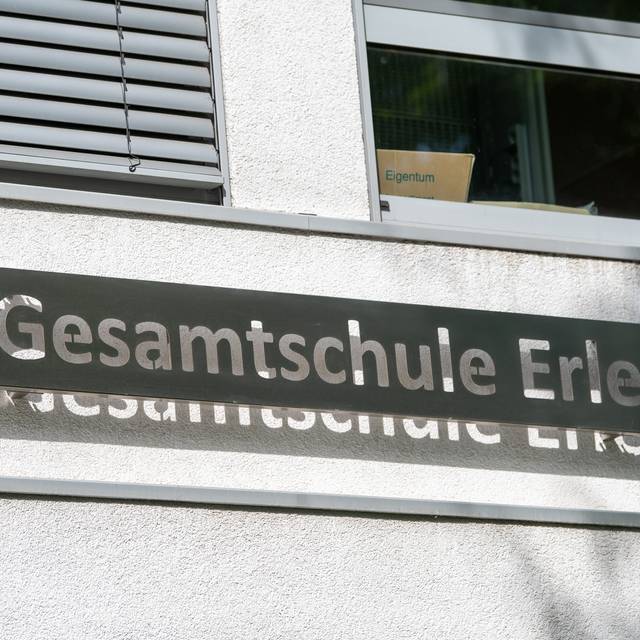 Schriftzug an der Gesamtschule Erle in Gelsenkirchen