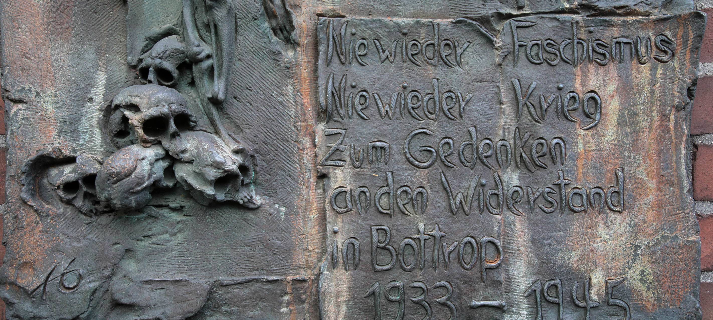 Die Gedenktafel für die Opfer des NS-Regimes in Bottrop