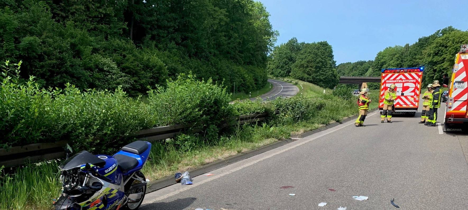Motorradfahrer bei Unfall schwer verletzt
