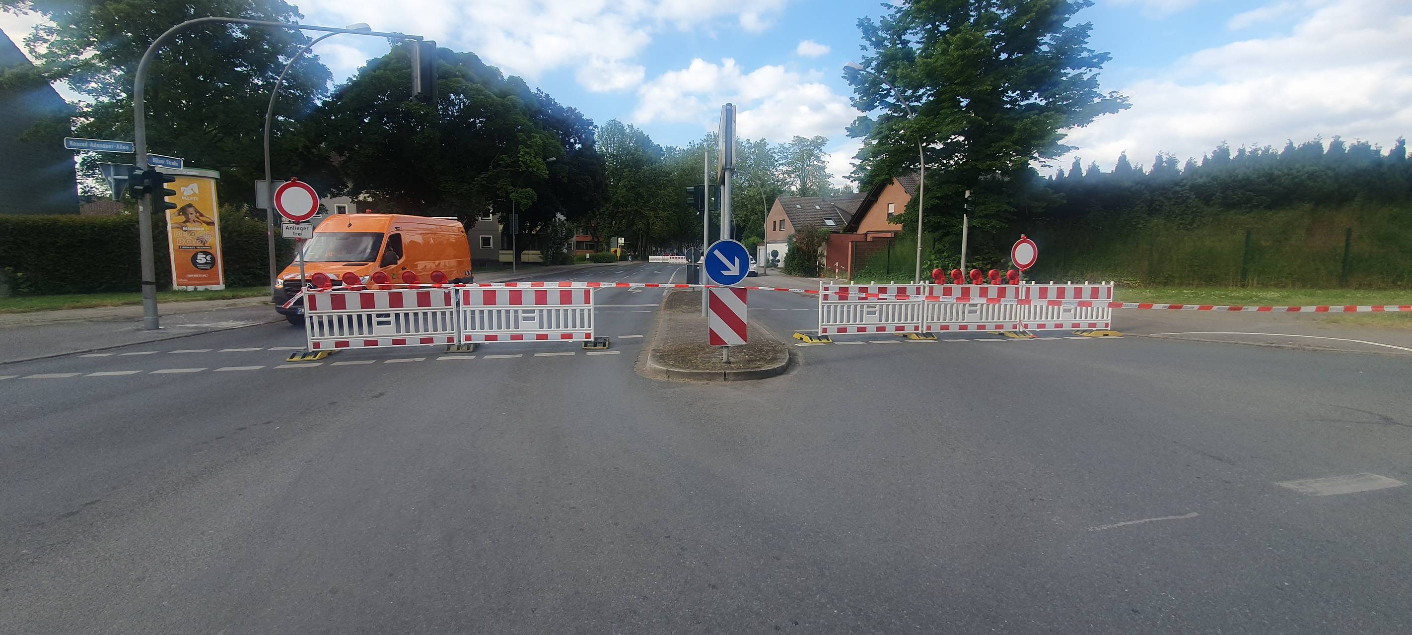 Sperrung der Bülser Straße in Gladbeck