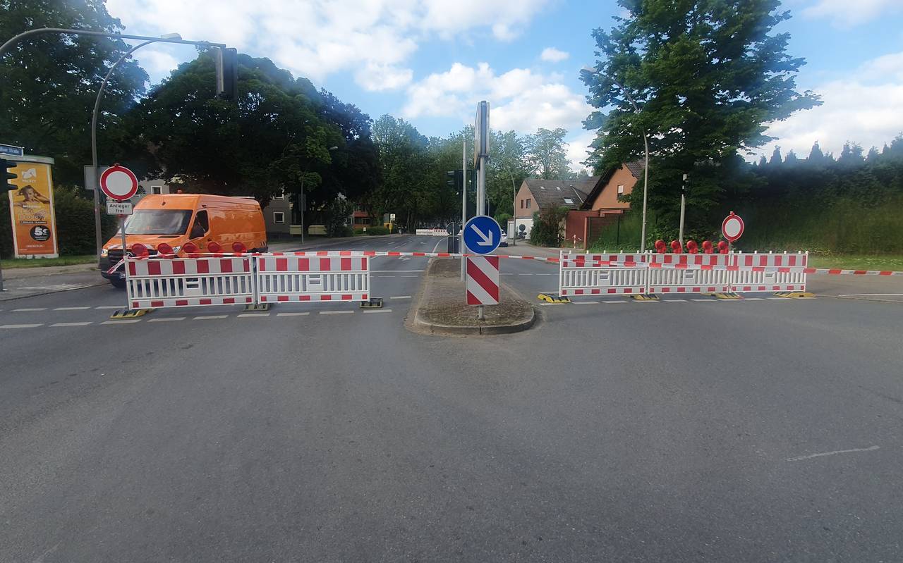 Sperrung der Bülser Straße in Gladbeck
