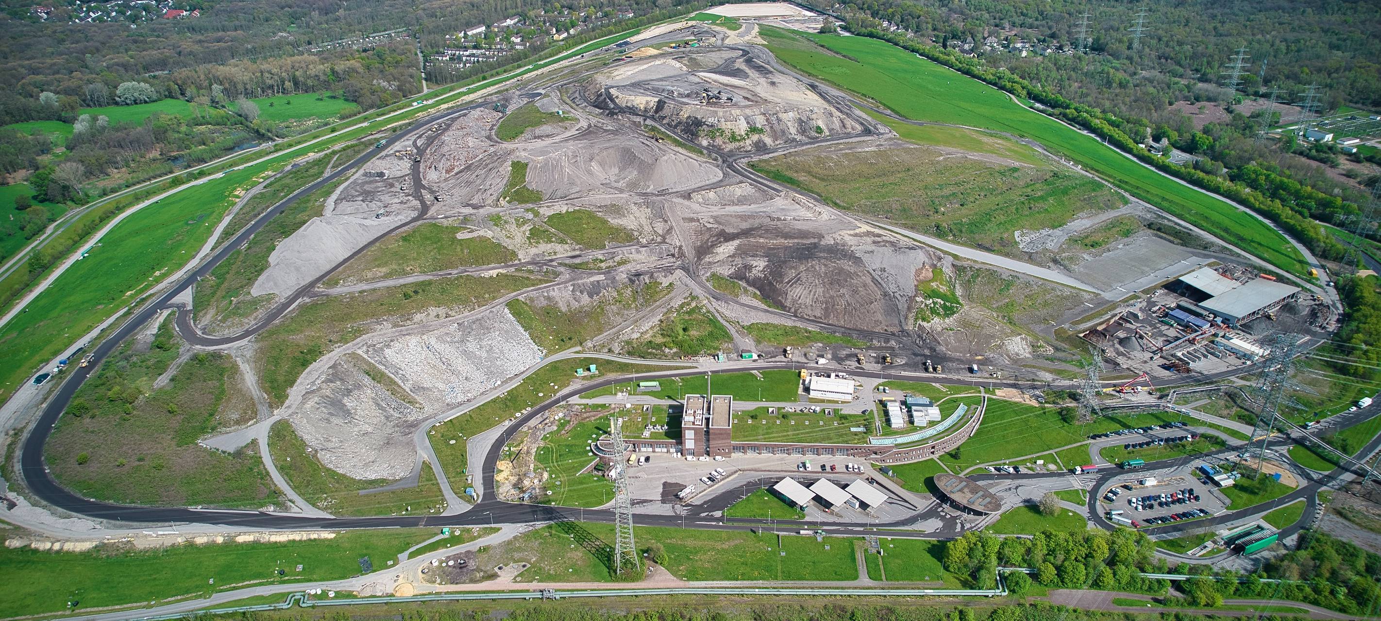 Luftbild der Zentraldeponie Emscherbruch