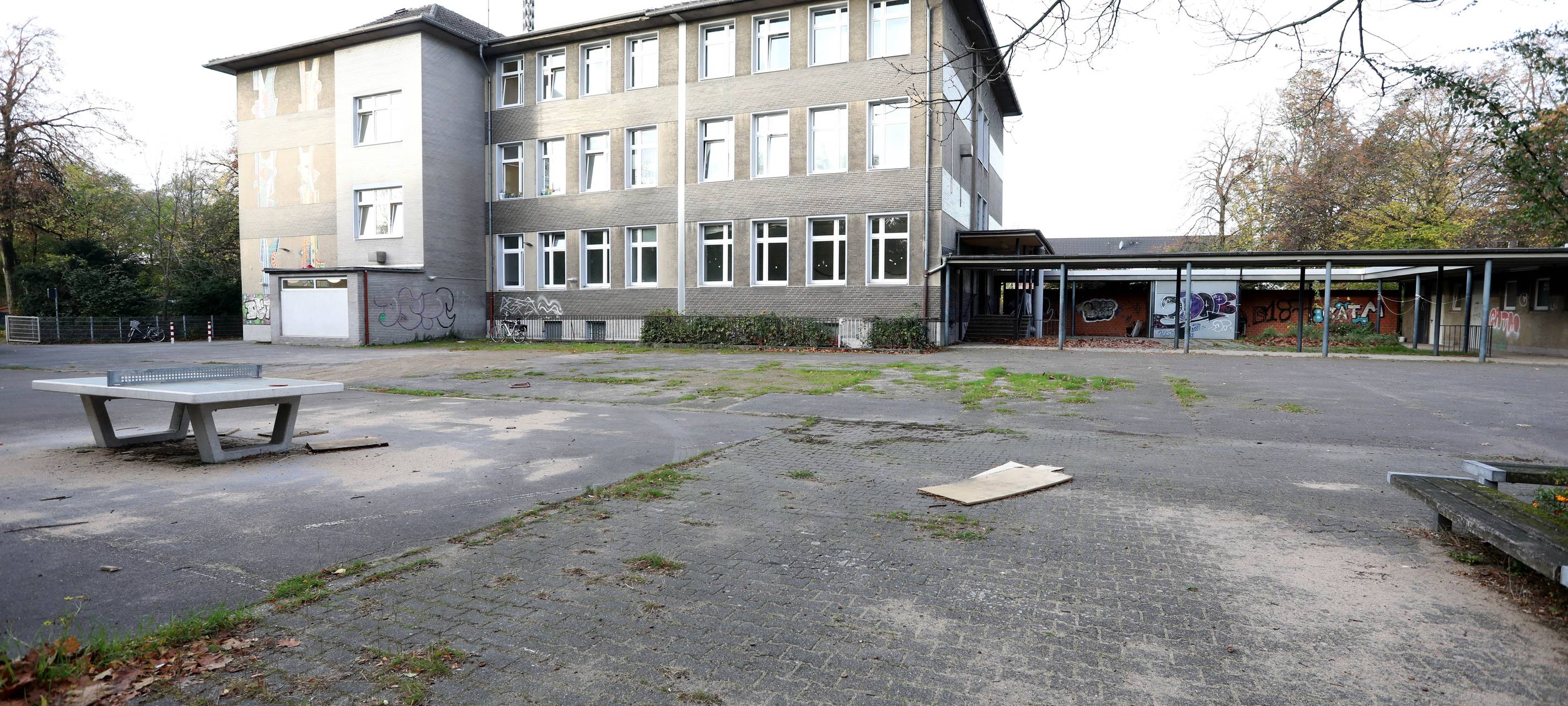 Der Schulhof der ehemaligen Overbergschule in Bottrop-Eigen