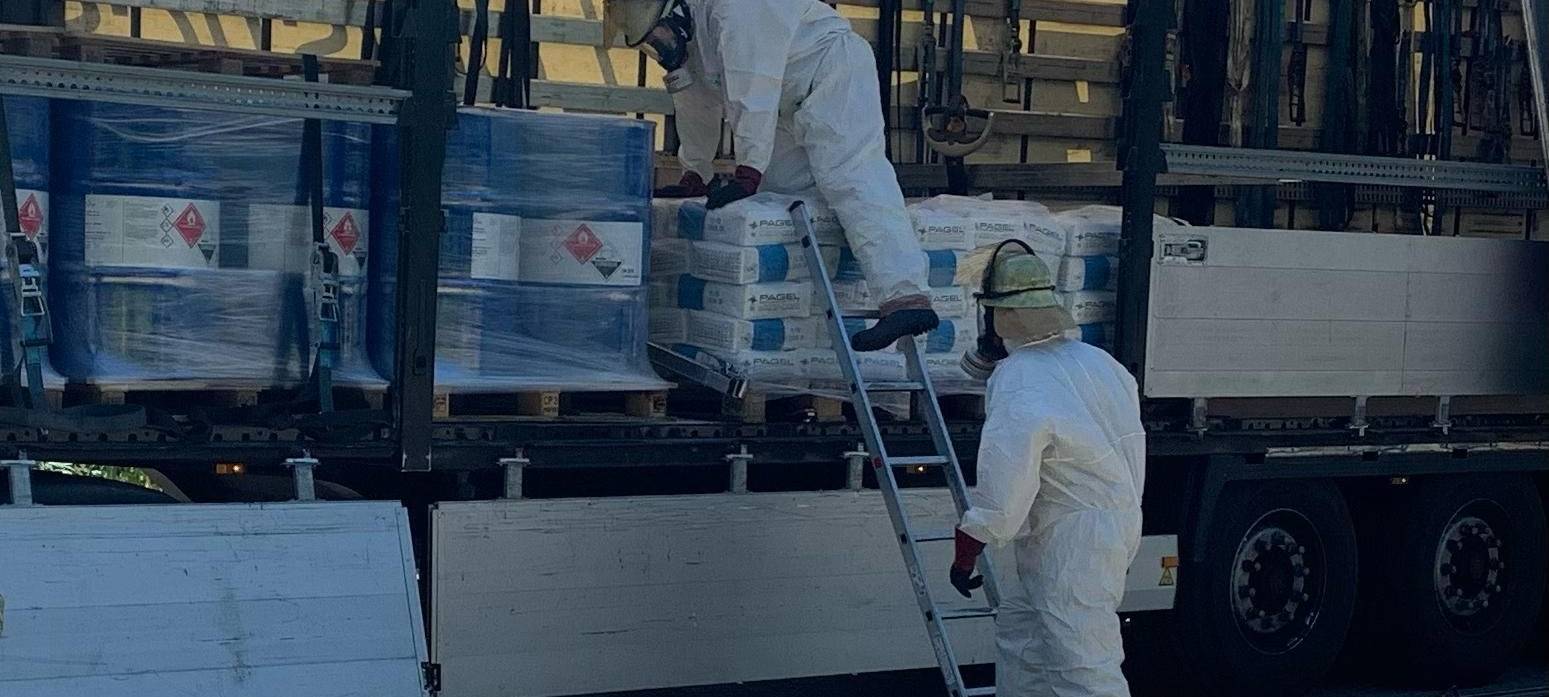 Gefahrguteinsatz an der Beisenstraße in Gladbeck