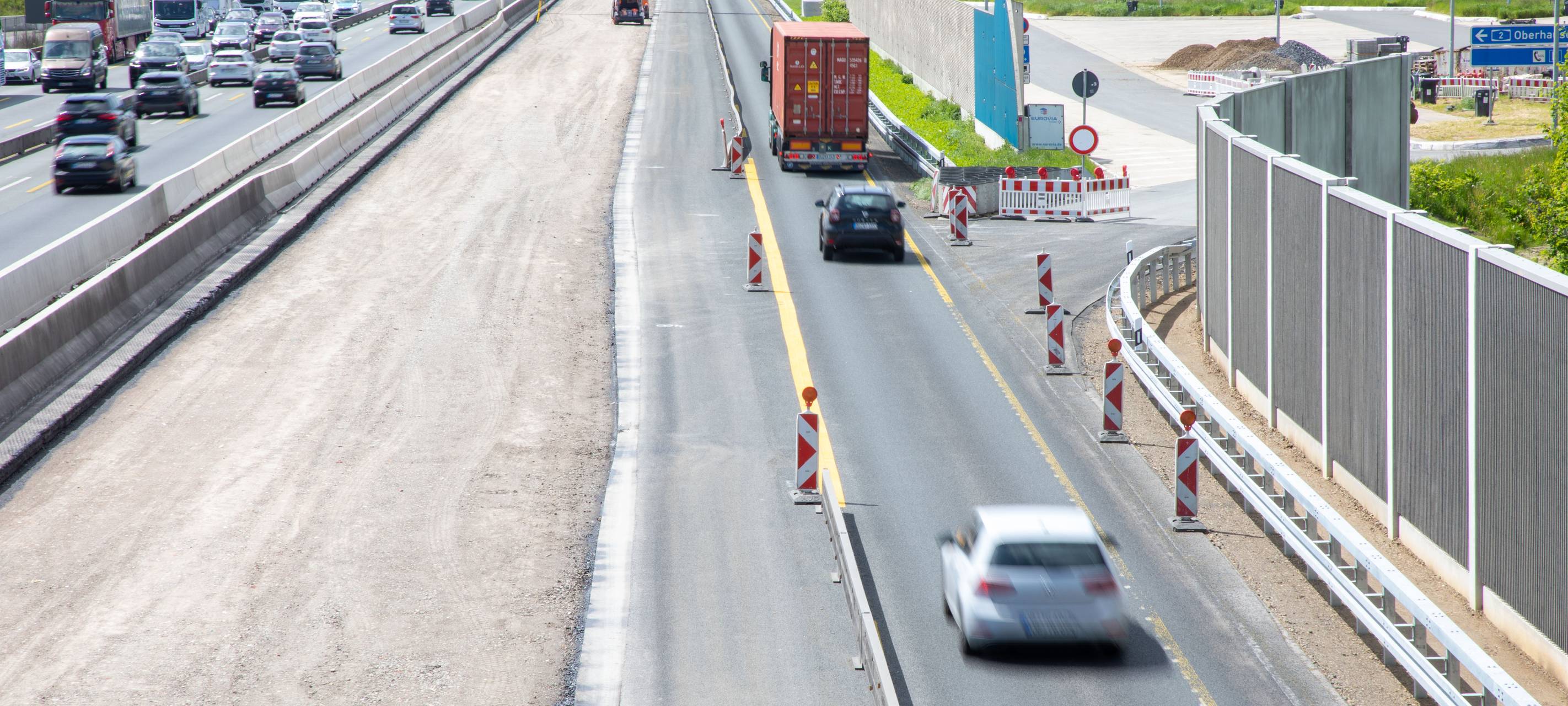 Die Dauerbaustelle auf der A2 zwischen Bottrop und Oberhausen
