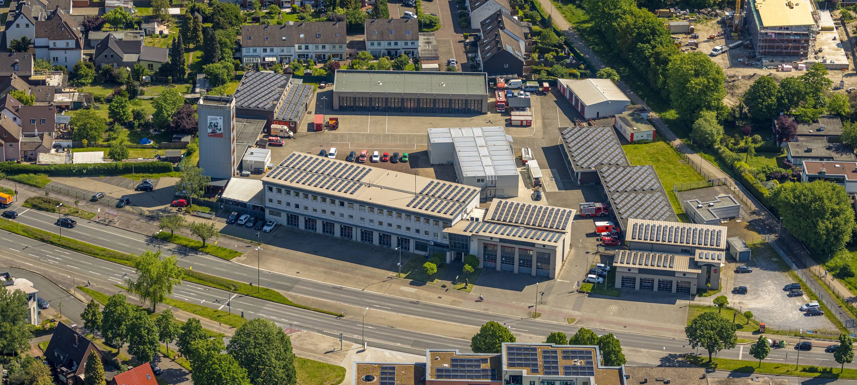 Luftbild der Feuerwache Bottrop an der Hans-Sachs-Straße