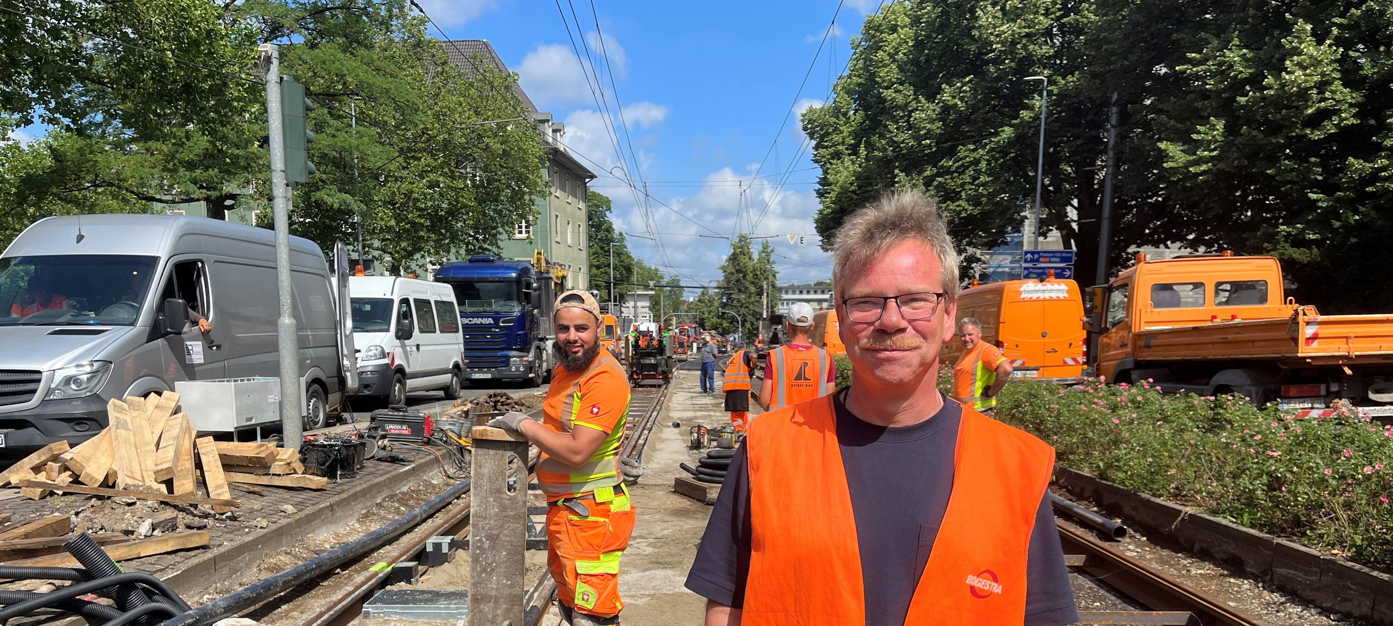 Baustelle in Buer: Straßenbahnen fahren wieder