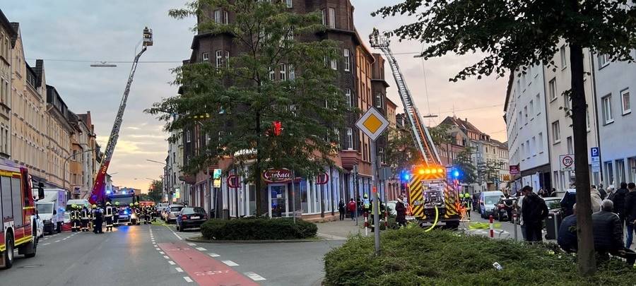 Dichter Rauch in der Gelsenkirchener Altstadt