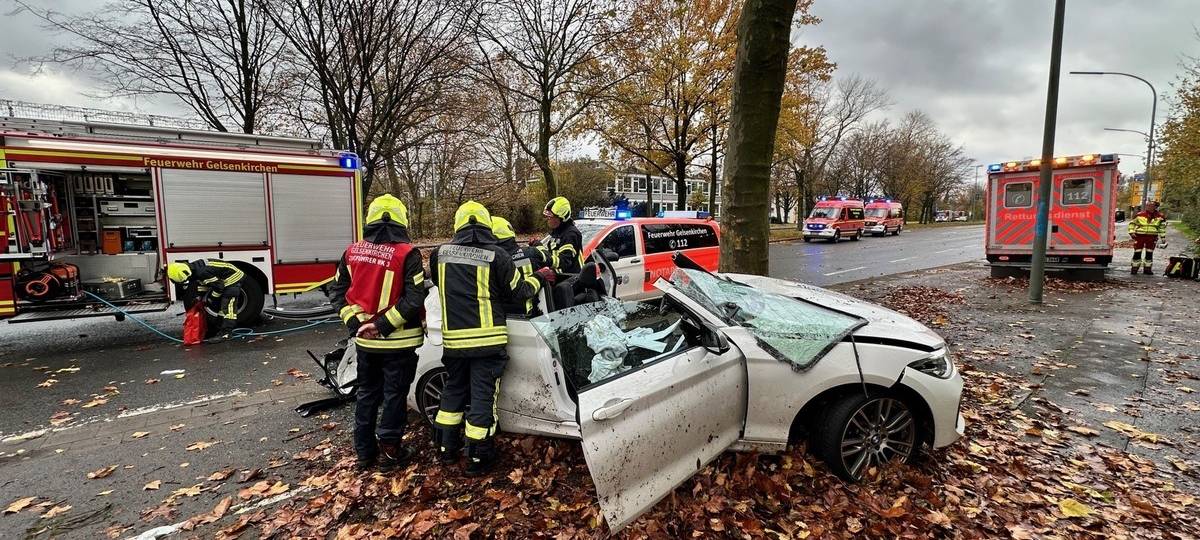 Schwerer Unfall auf der Grothusstraße in Gelsenkirchen