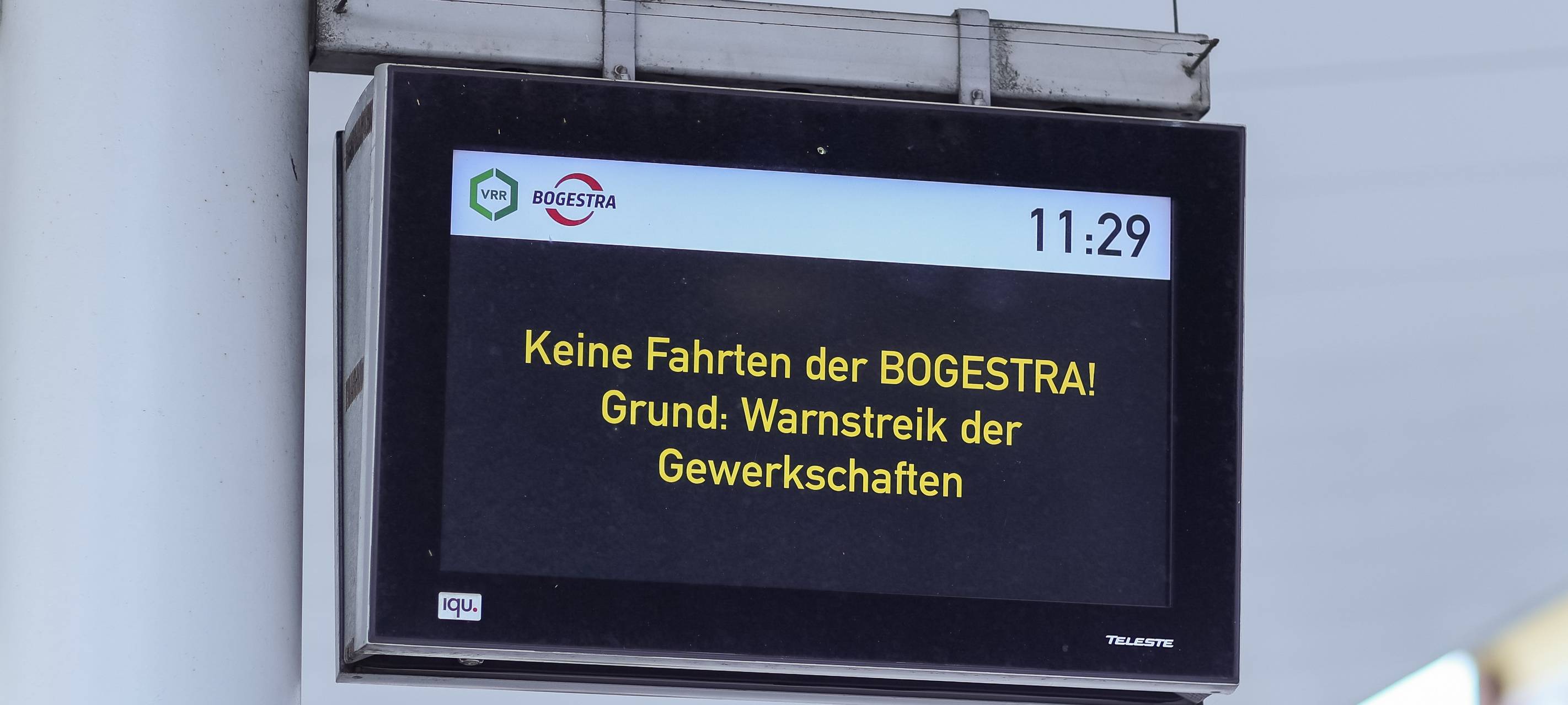 Warnstreik im Nahverkehr am Montag
