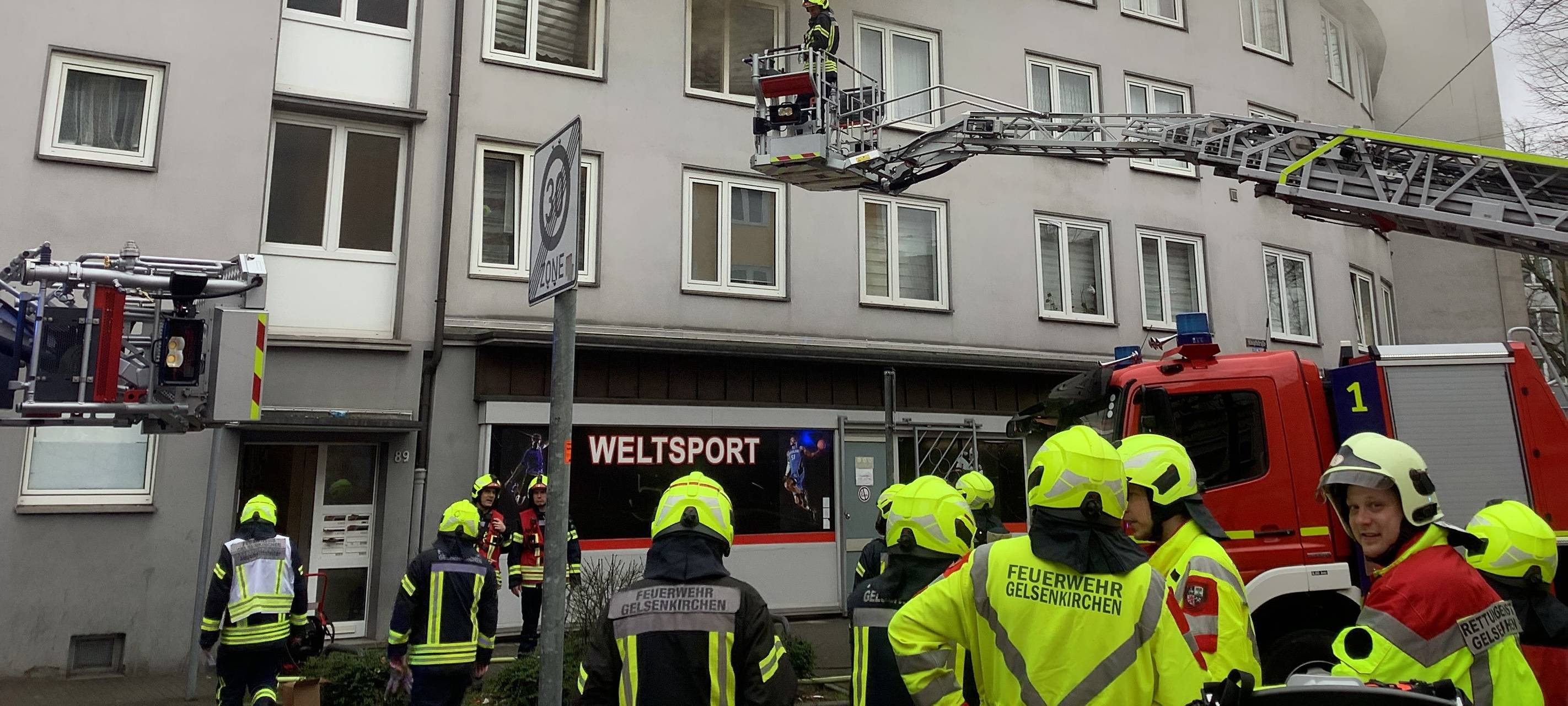 Schlafzimmerbrand mitten in Gelsenkirchener Altstadt