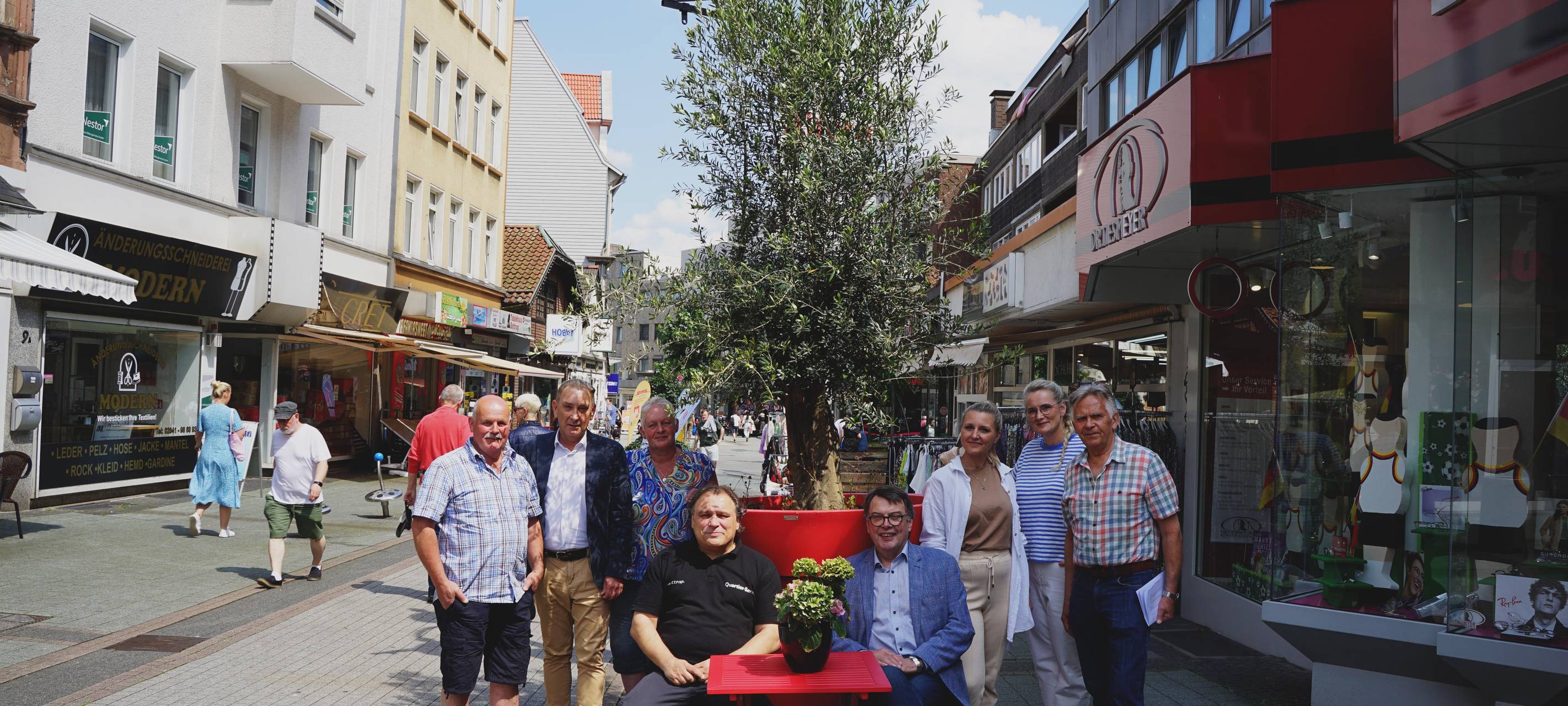 Olivenbäume in der Bottroper Innenstadt