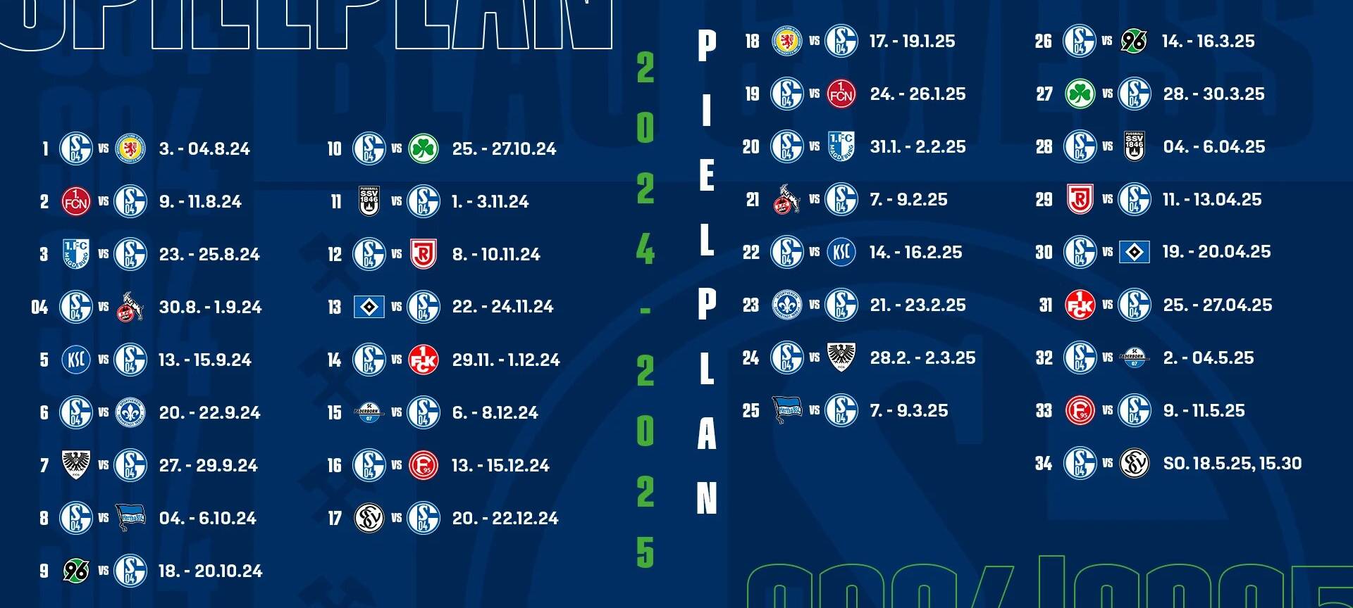 Schalke startet mit einem Heimspiel in die neue Saison