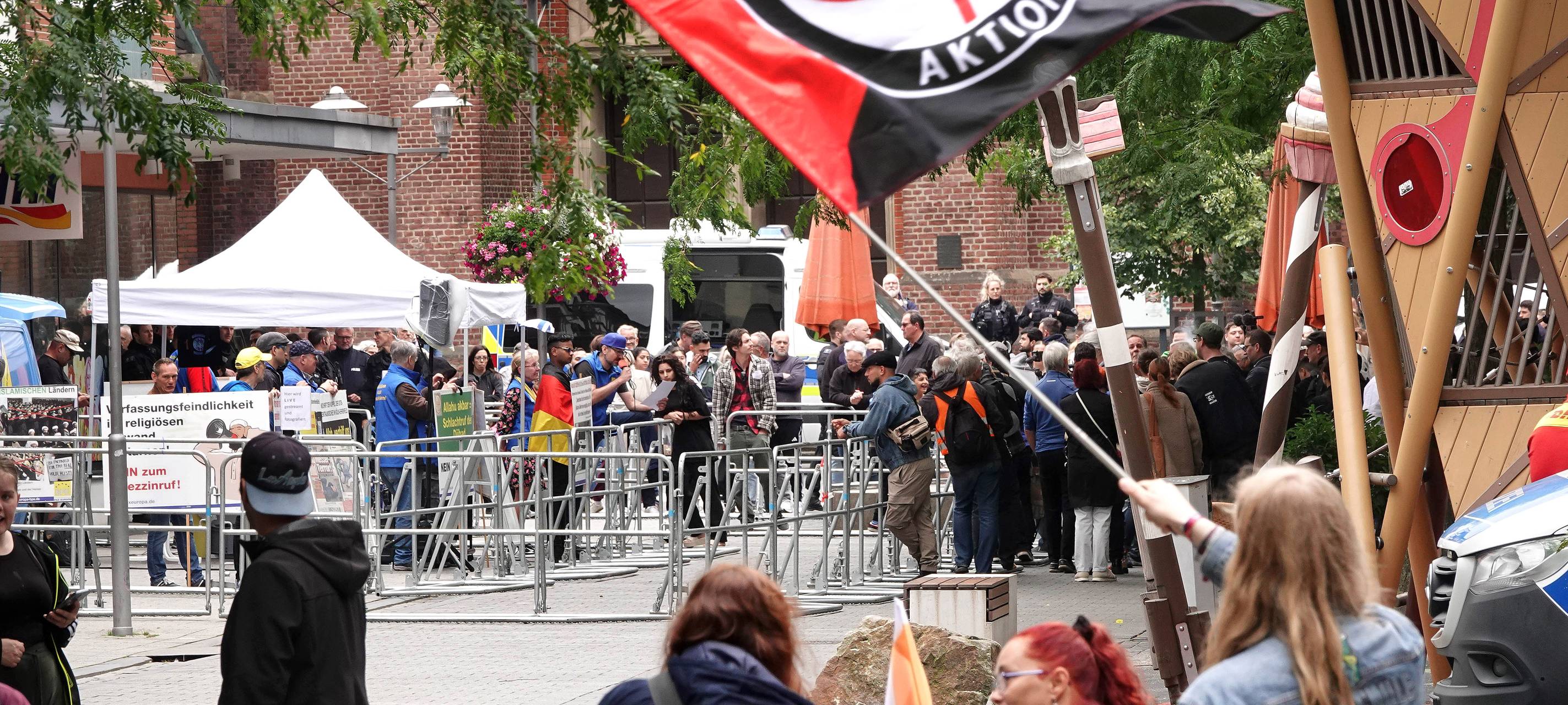 Polizeieinsatz bei Kundgebungen in Gladbeck