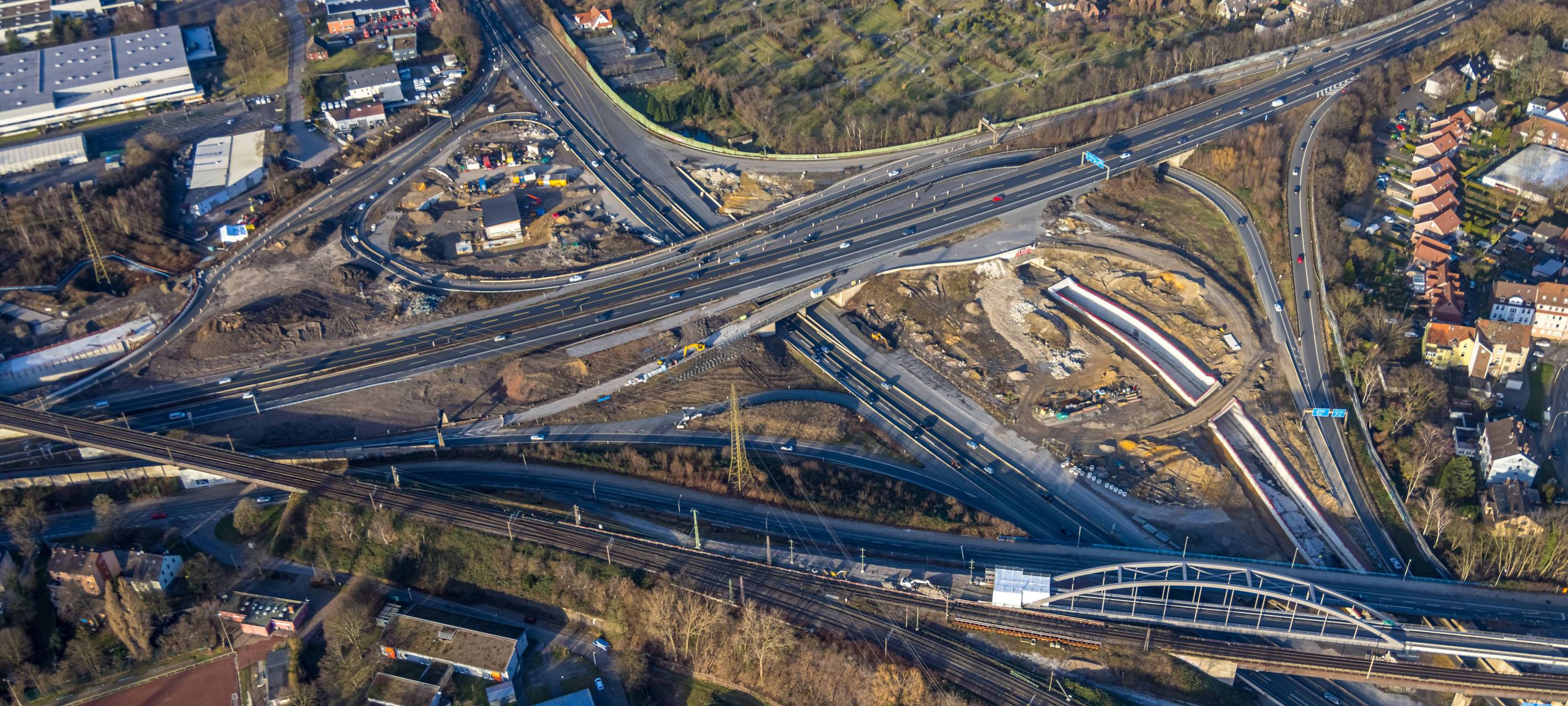 Erste Sperrung im Autobahnkreuz Herne