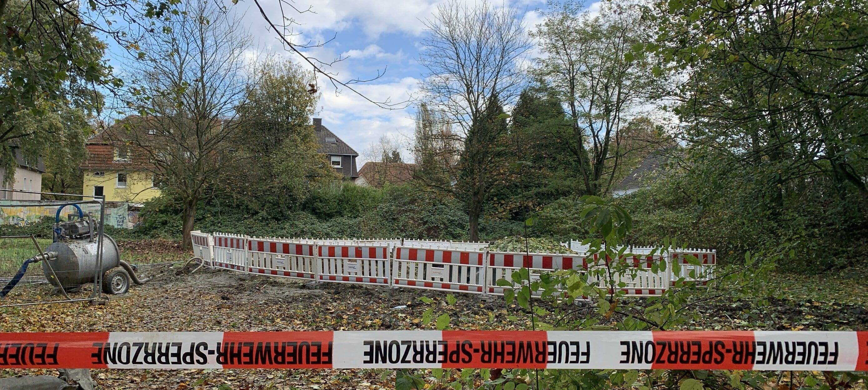 Schäden durch Bombensprengung in Bottrop-Welheim