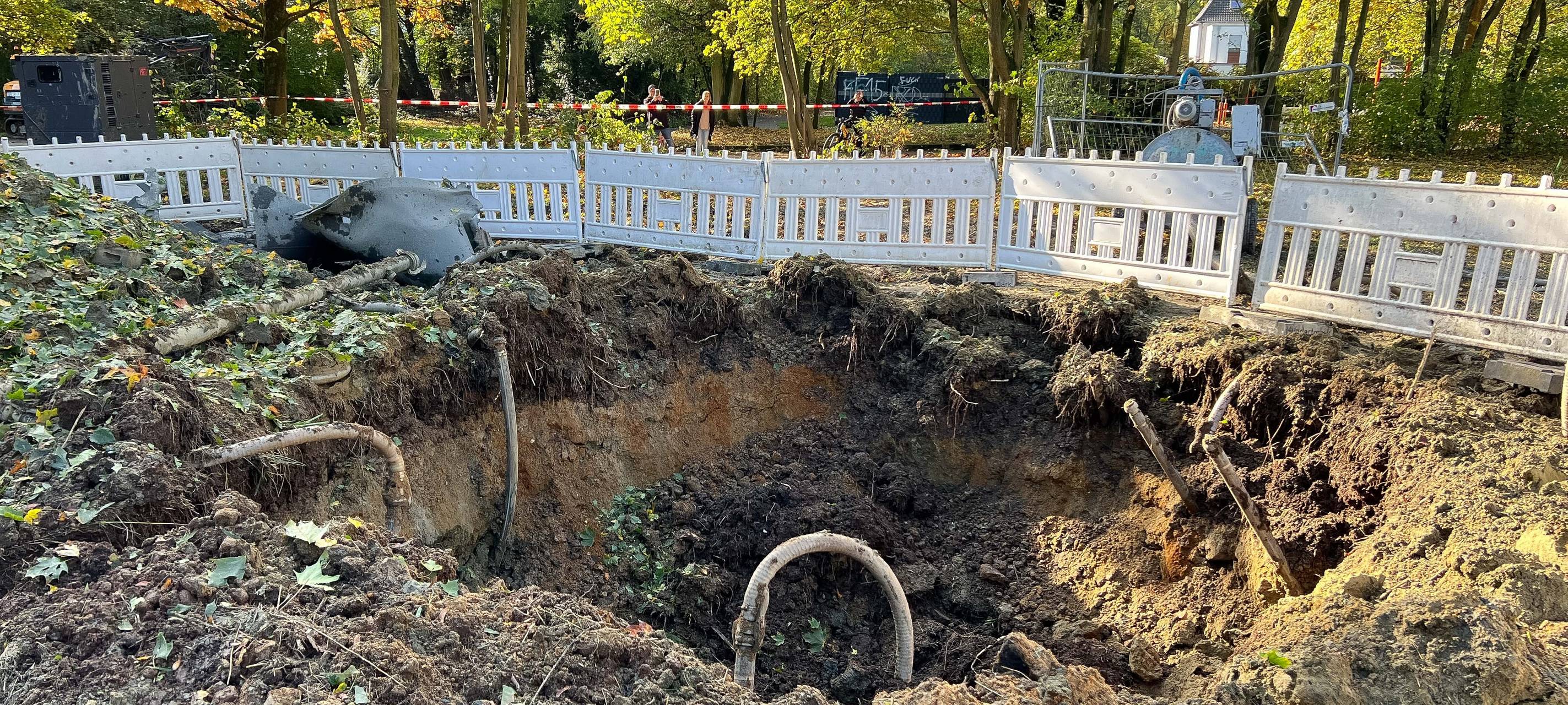 Schäden durch Bombensprengung in Bottrop-Welheim