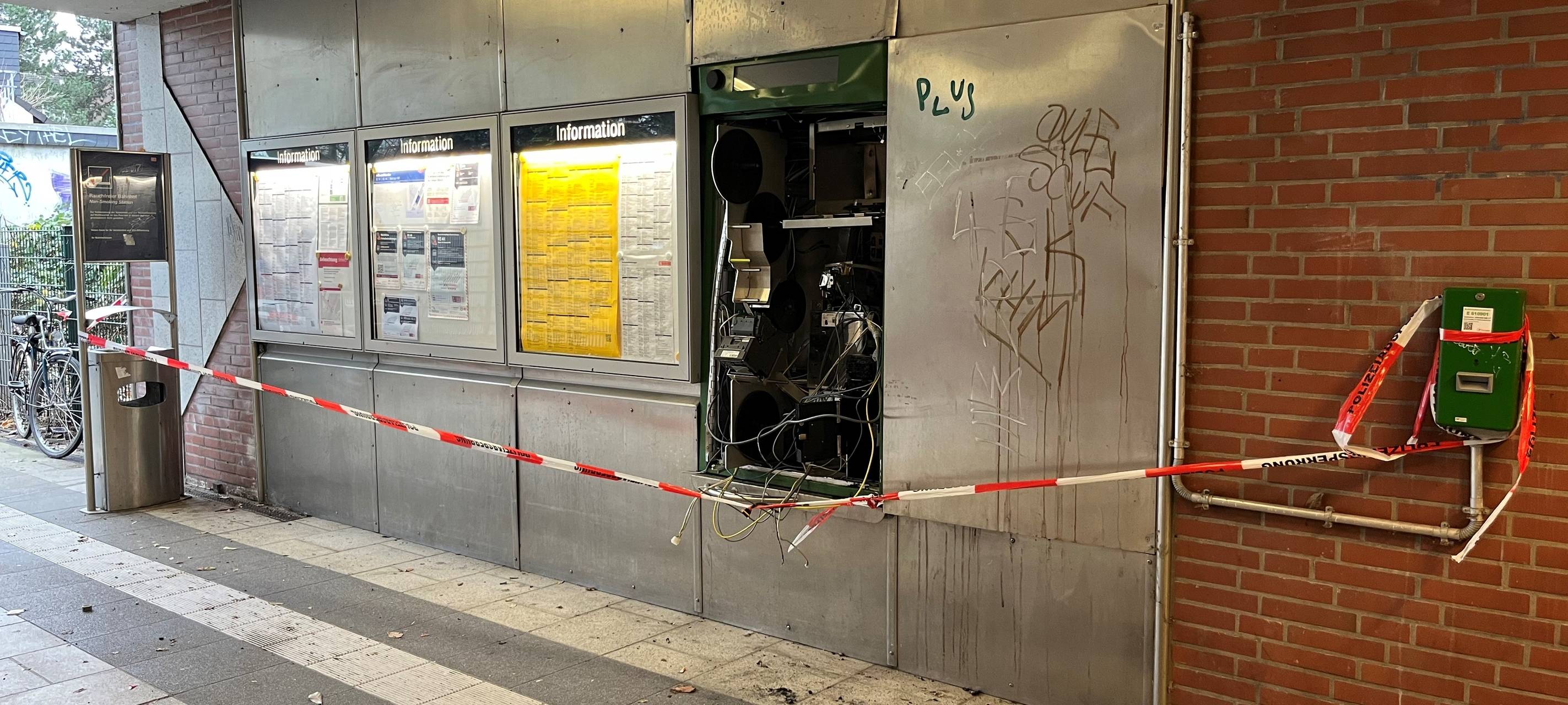 Ticketautomat am Bottroper Hauptbahnhof gesprengt