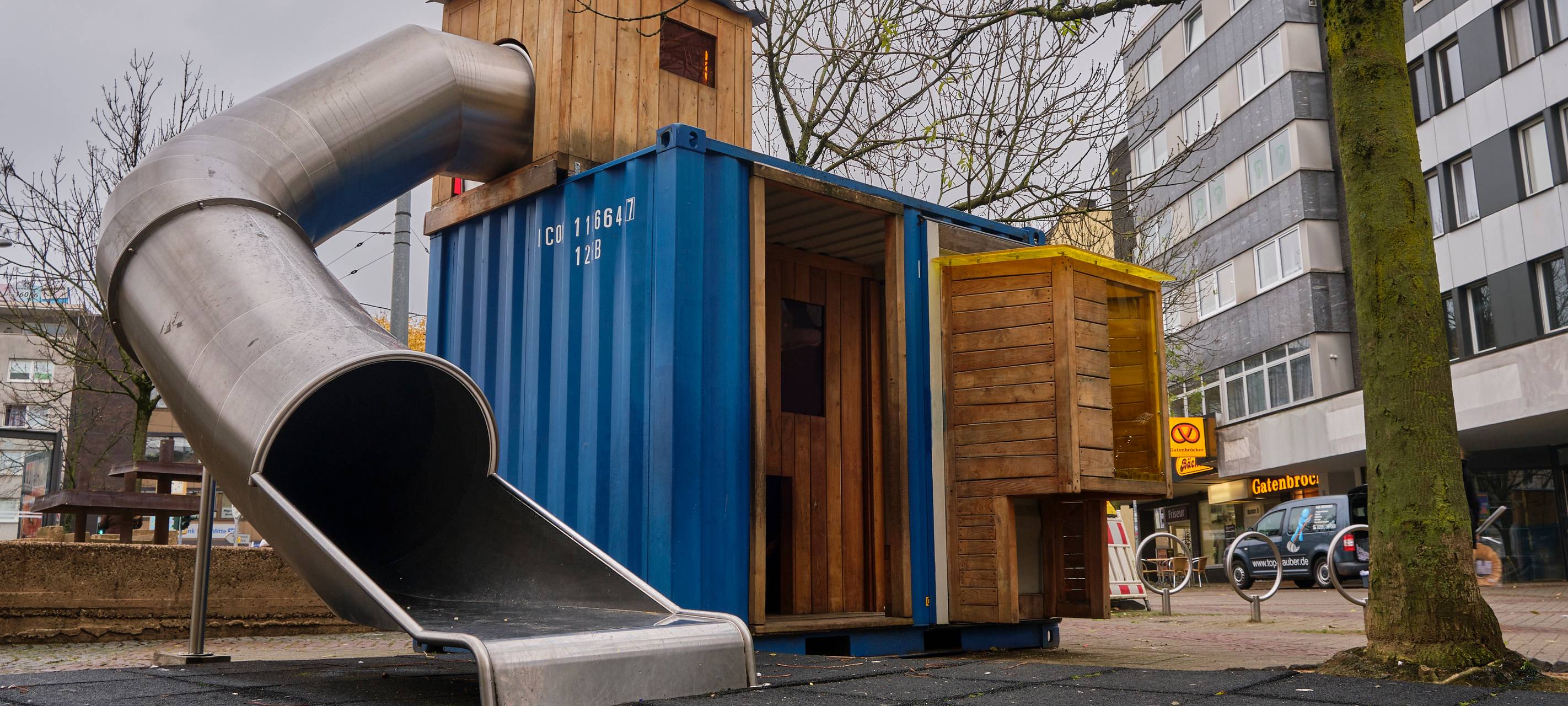 Spielplatz-Container für die Gelsenkirchener Innenstadt