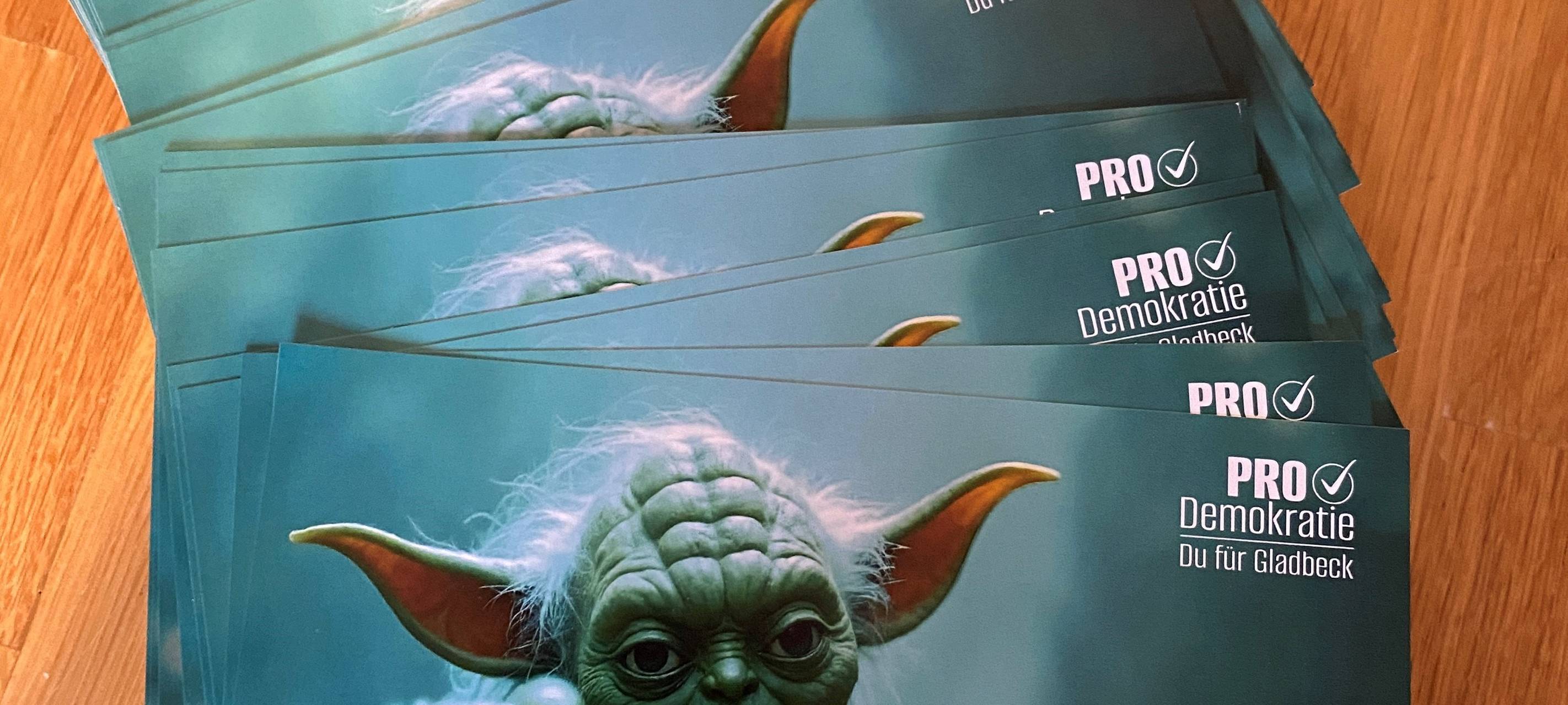 Yoda ruft in Gladbeck zum Wählen auf