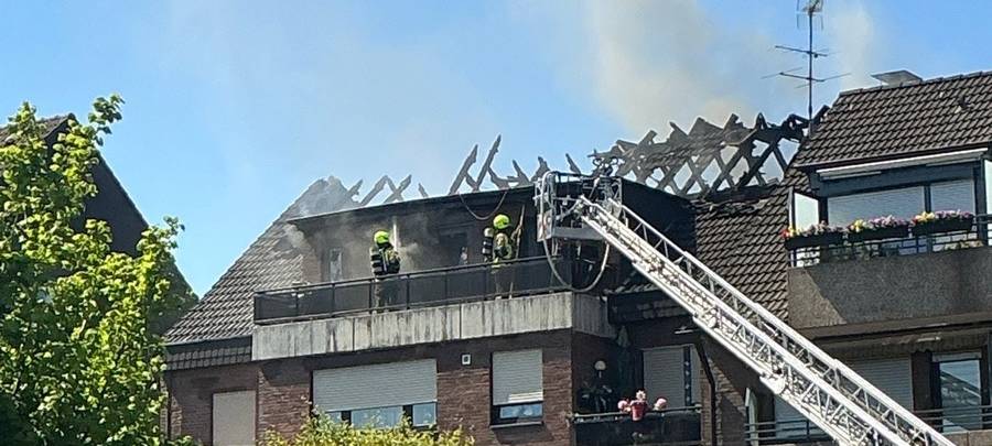 Dachstuhlbrand in Bottrop