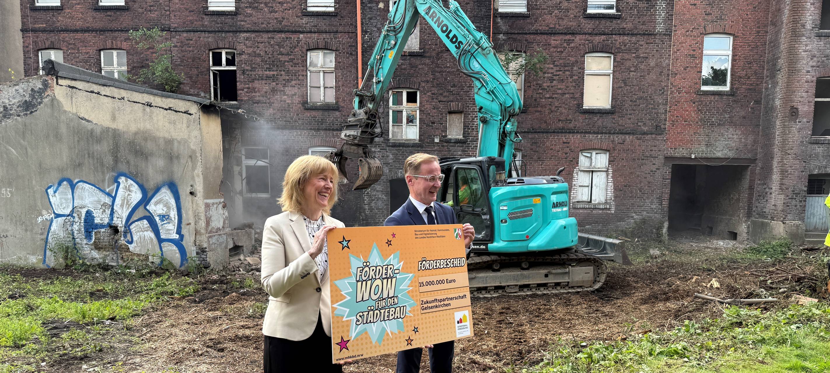 Abriss von Problemhäusern in Gelsenkirchen-Bismarck