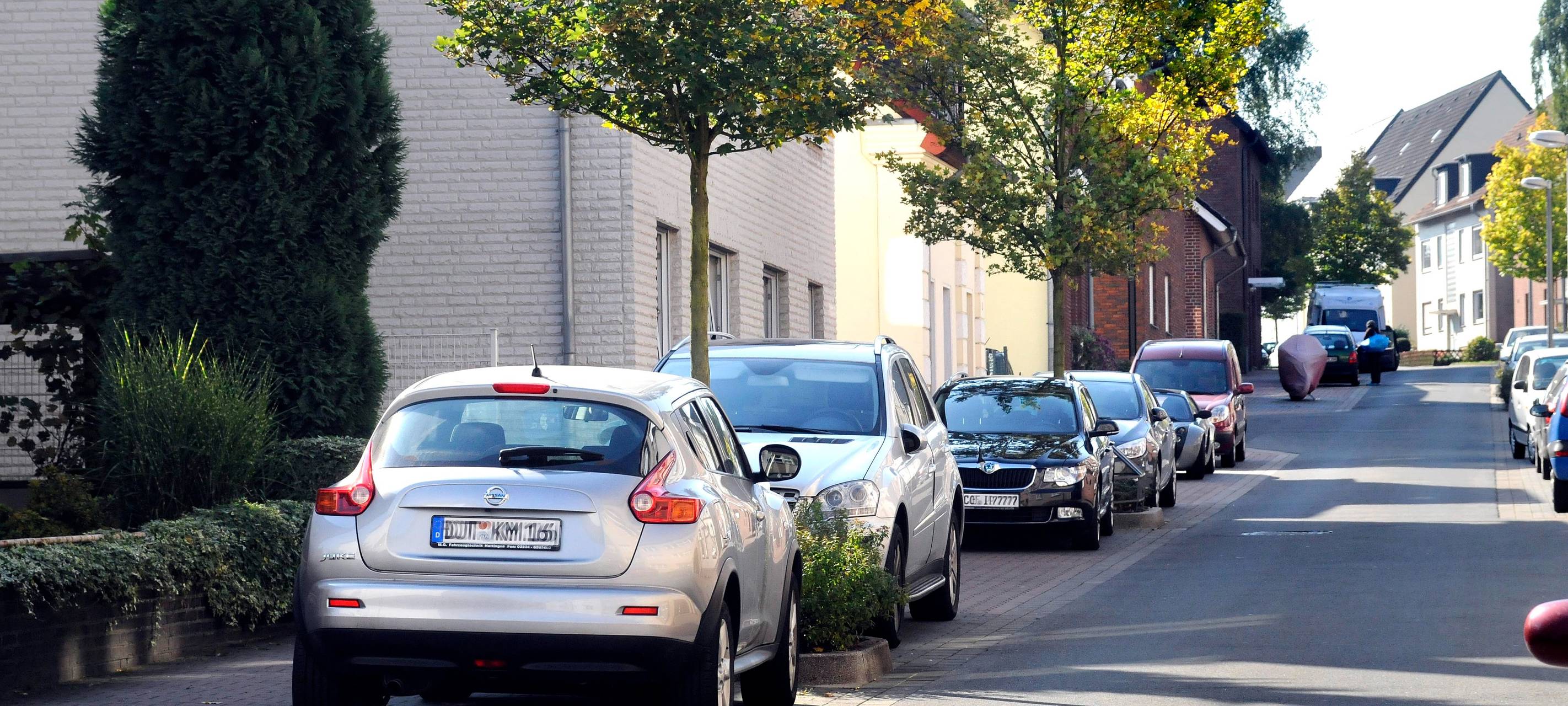 Vollsperrung auf der Bergstraße in Bottrop