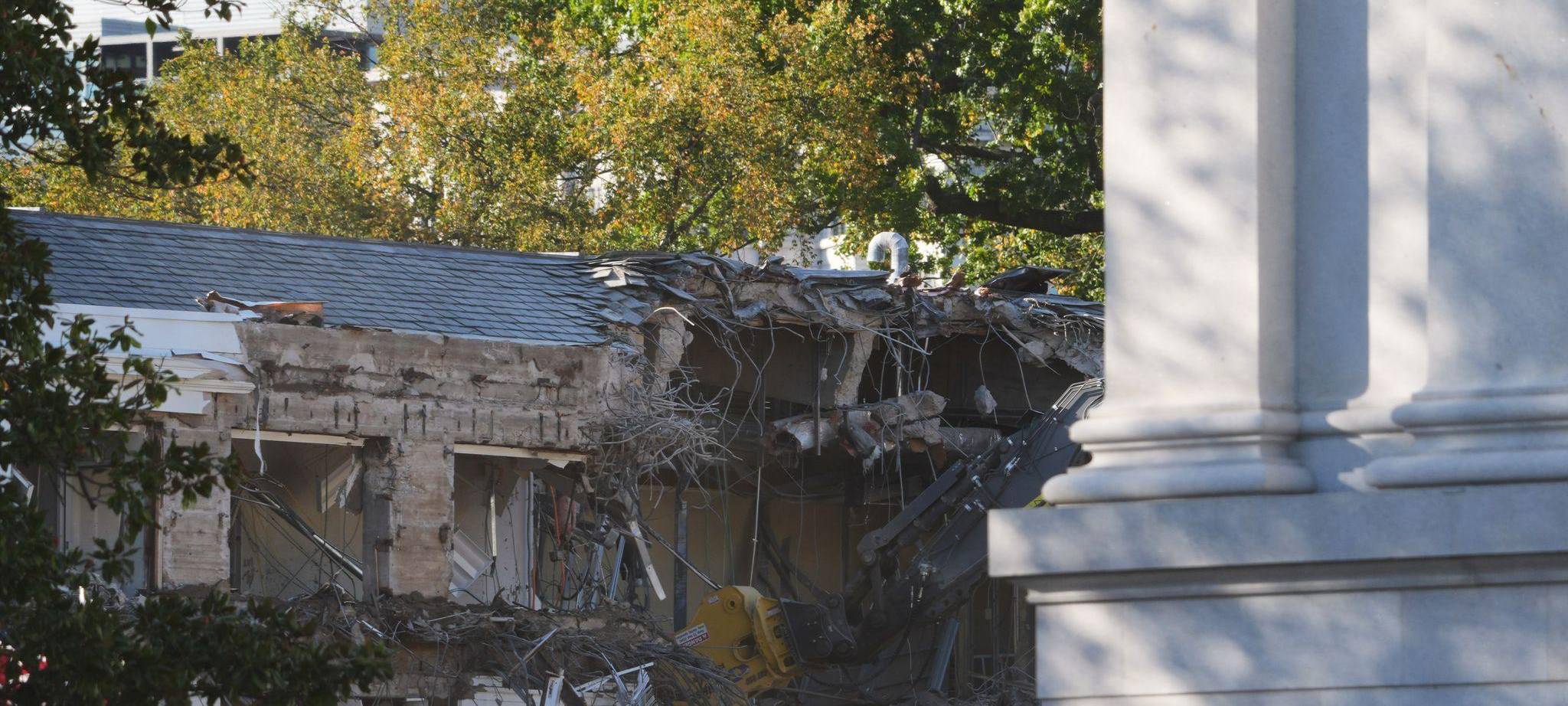 Bauarbeiten am Weißen Haus