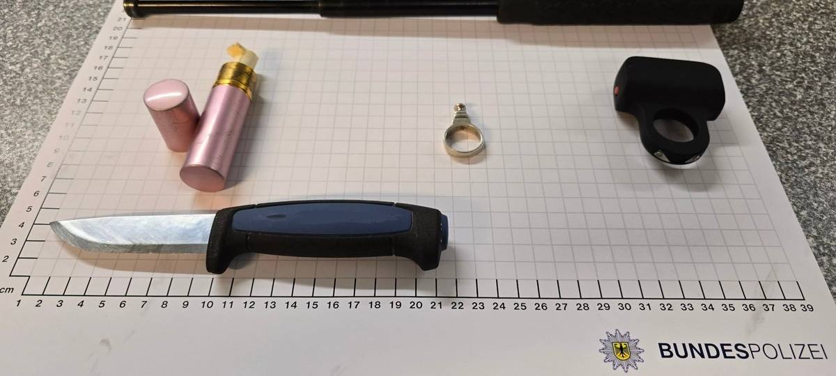 Verbotene Waffen am Gelsenkirchener Hauptbahnhof